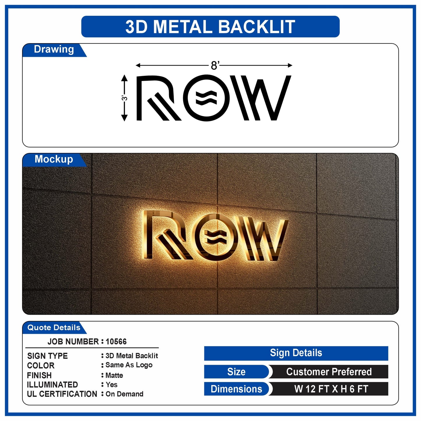 Custom sign for Jonah Townsend , Custom Metal Signs for Business - Neonsnest.com