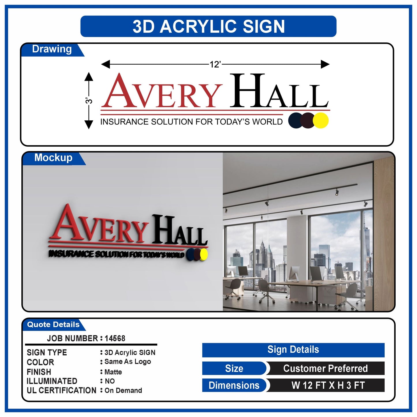 Custom Sign for Sienna Patterson , Acrylic Office Signs - Neonsnest.com