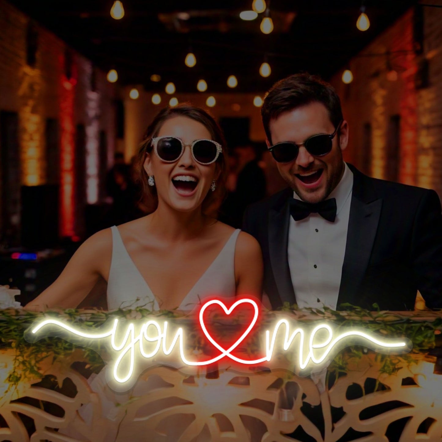 You and Me Neon Sign – Romantic LED Wall Light for Home Decor - Neonsnest.com