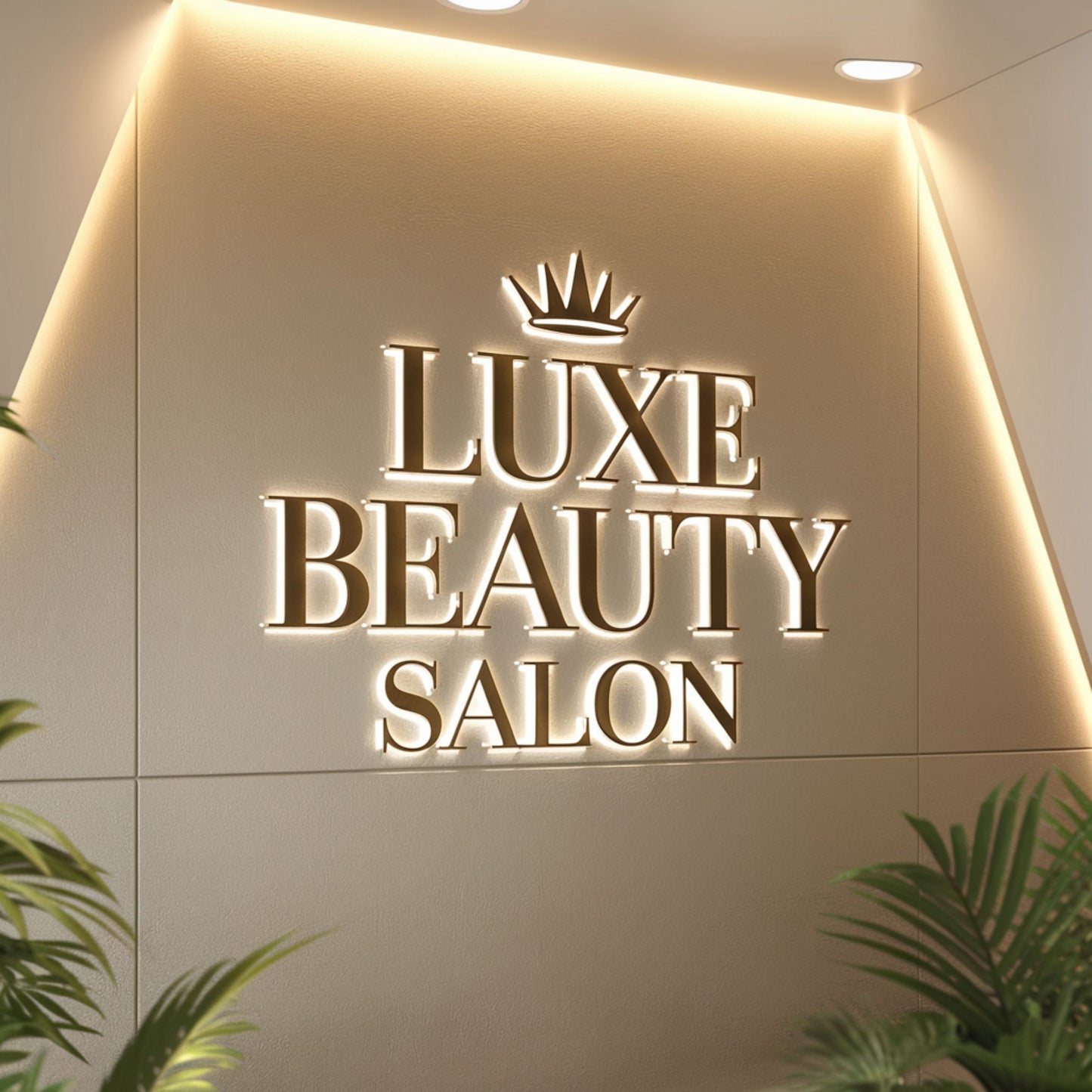 LED backlit effect of customized 3D metal sign