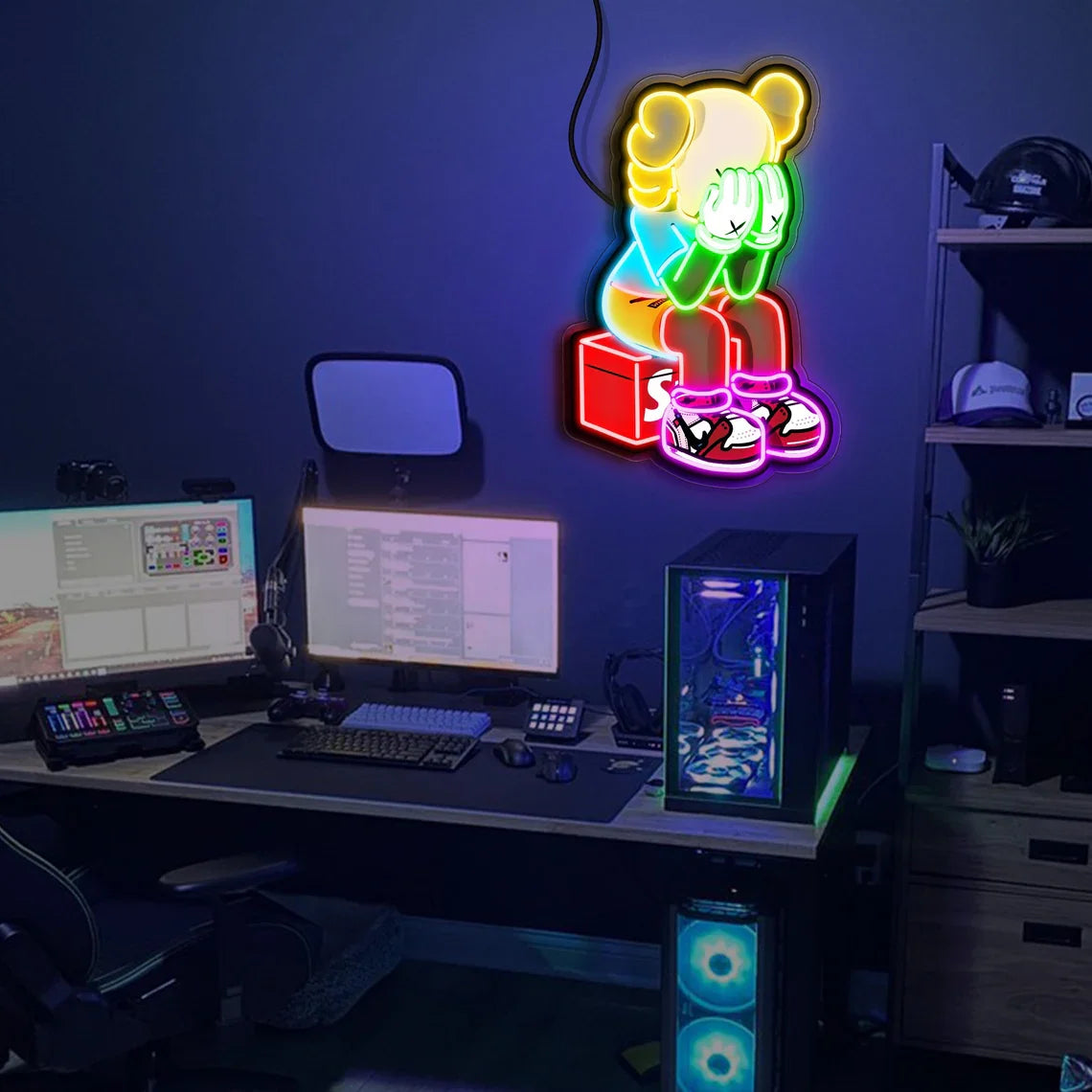 Animated Neon Signs – Kaws Anime UV LED Sign for Wall Decor - Neonsnest.com