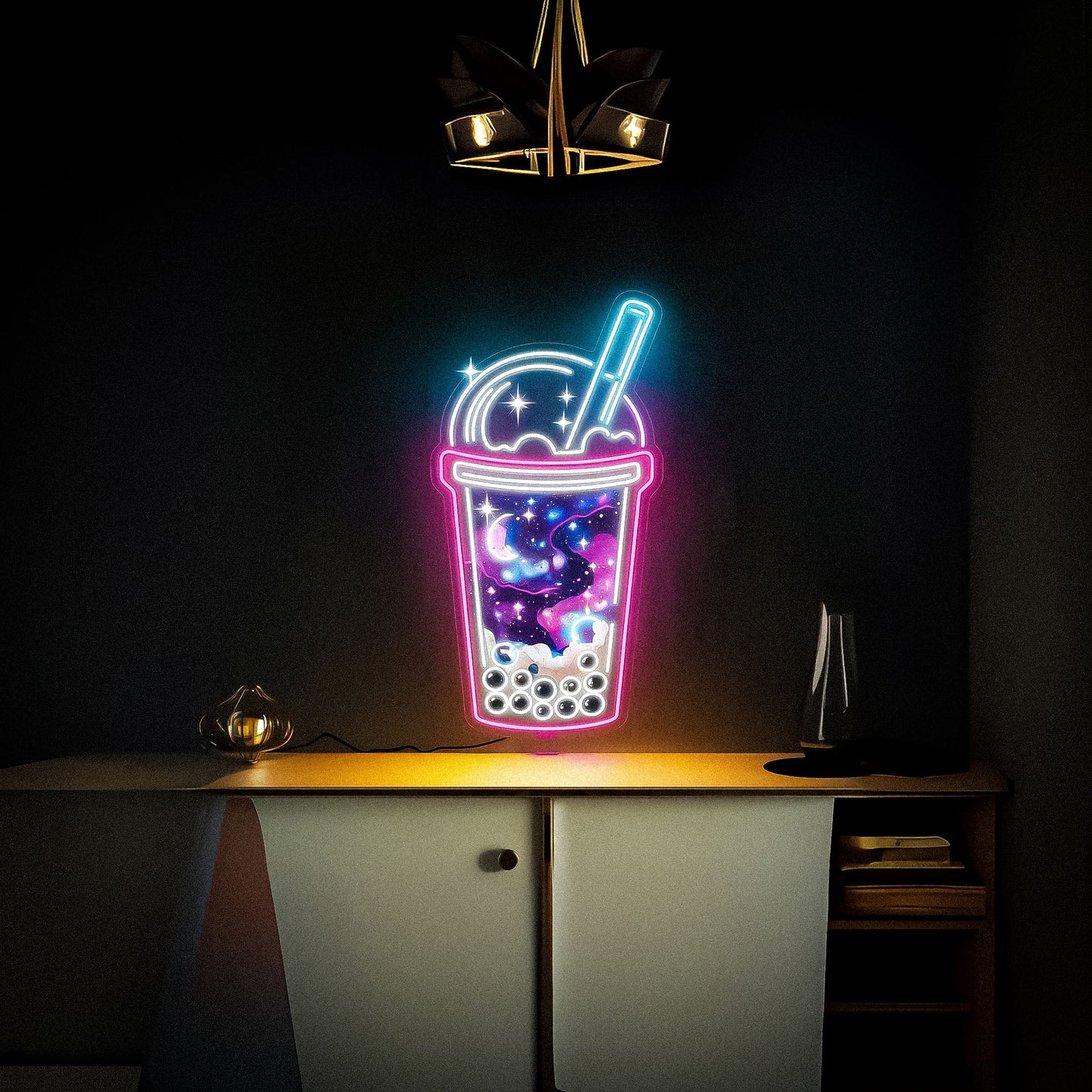 Bubble Tea UV Neon Sign