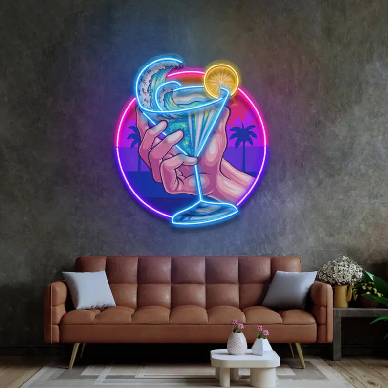 Cocktail Neon Sign Wall