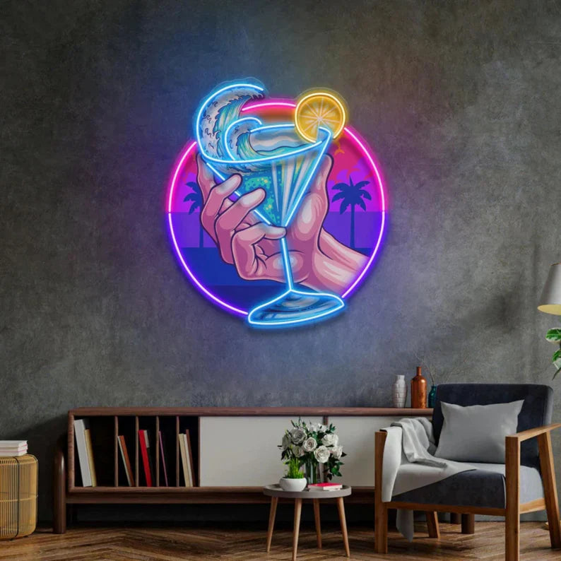 Cocktail Neon Sign Wall Decor
