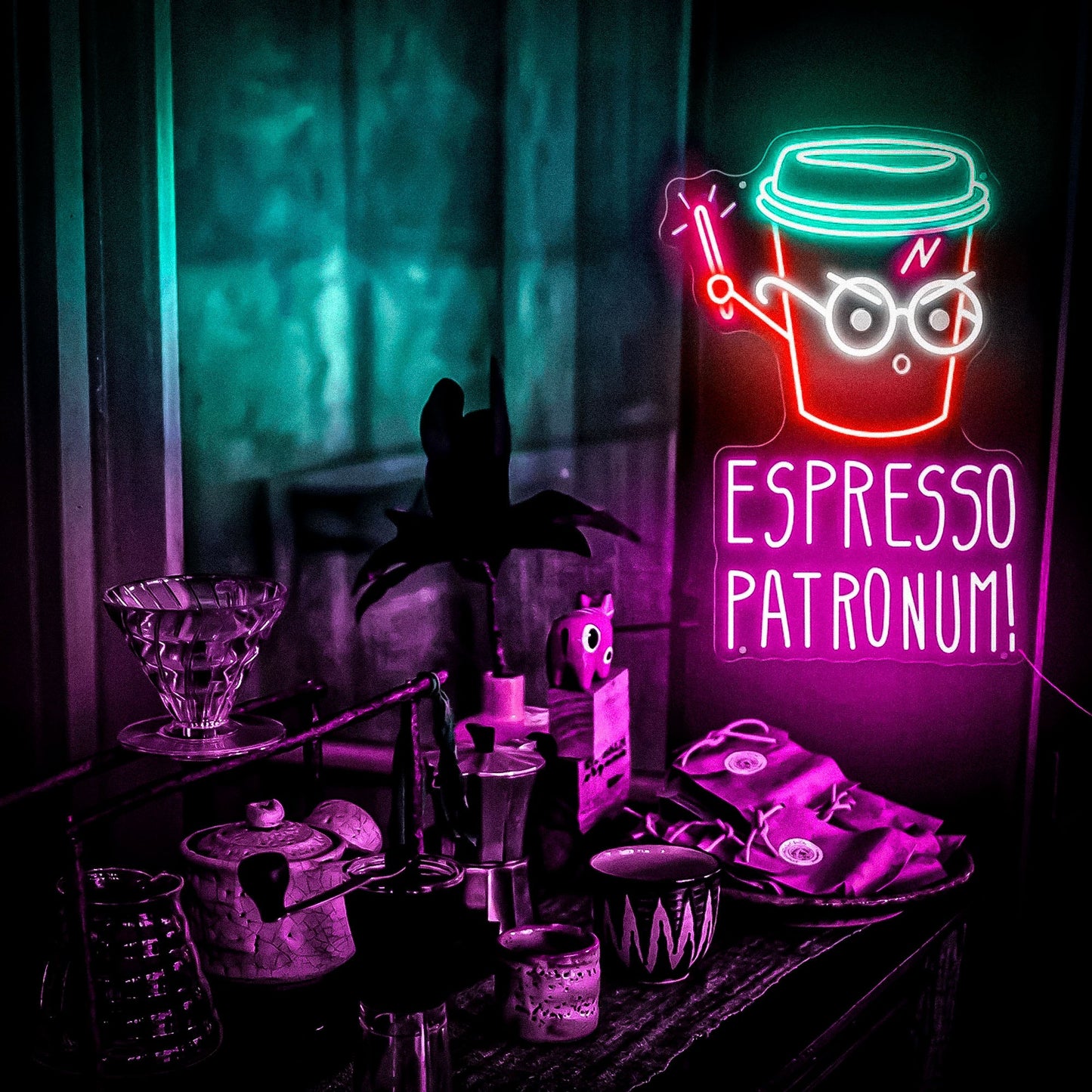 Coffee Bar Neon Sign Wall