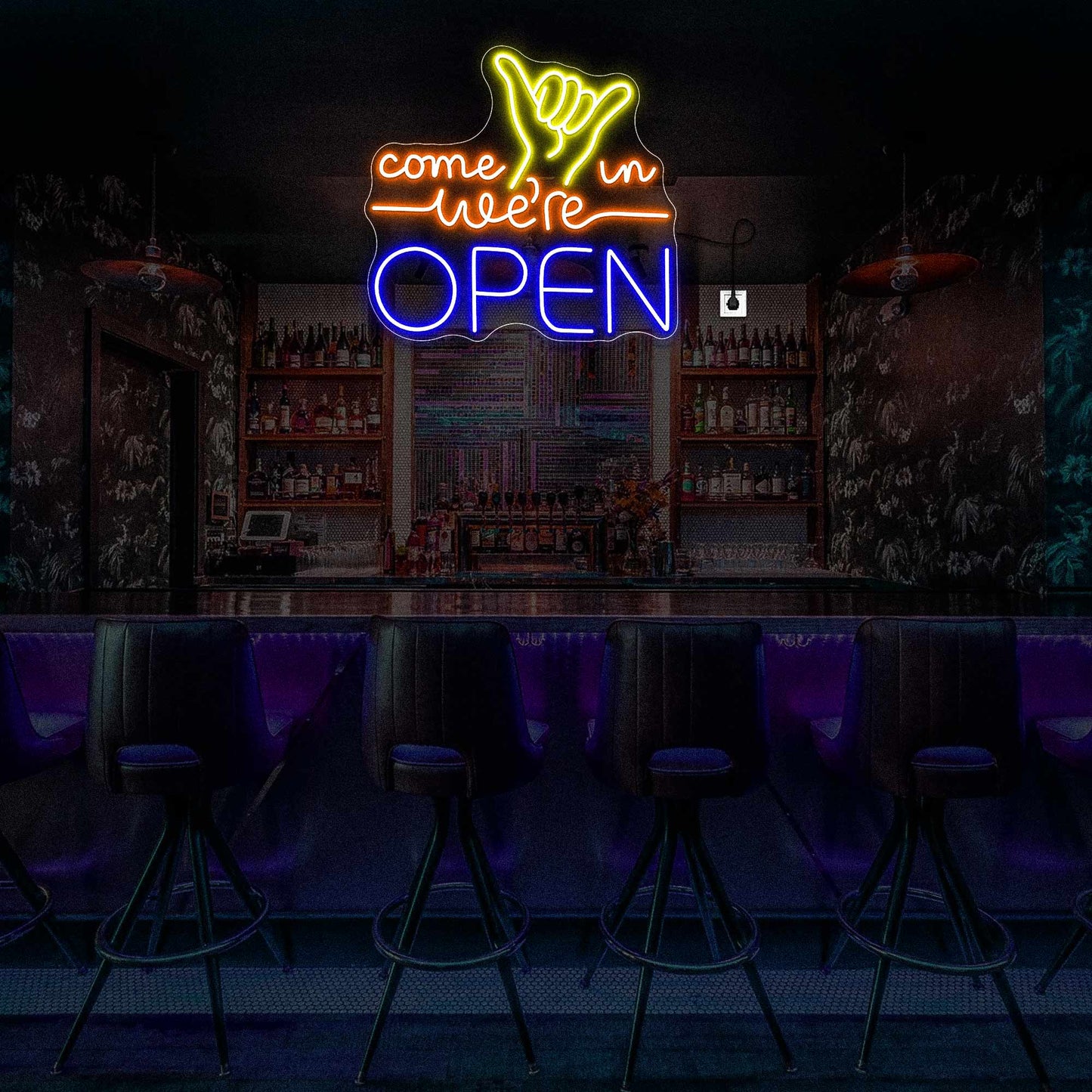 Come In We Are Open Neon Sign Wall