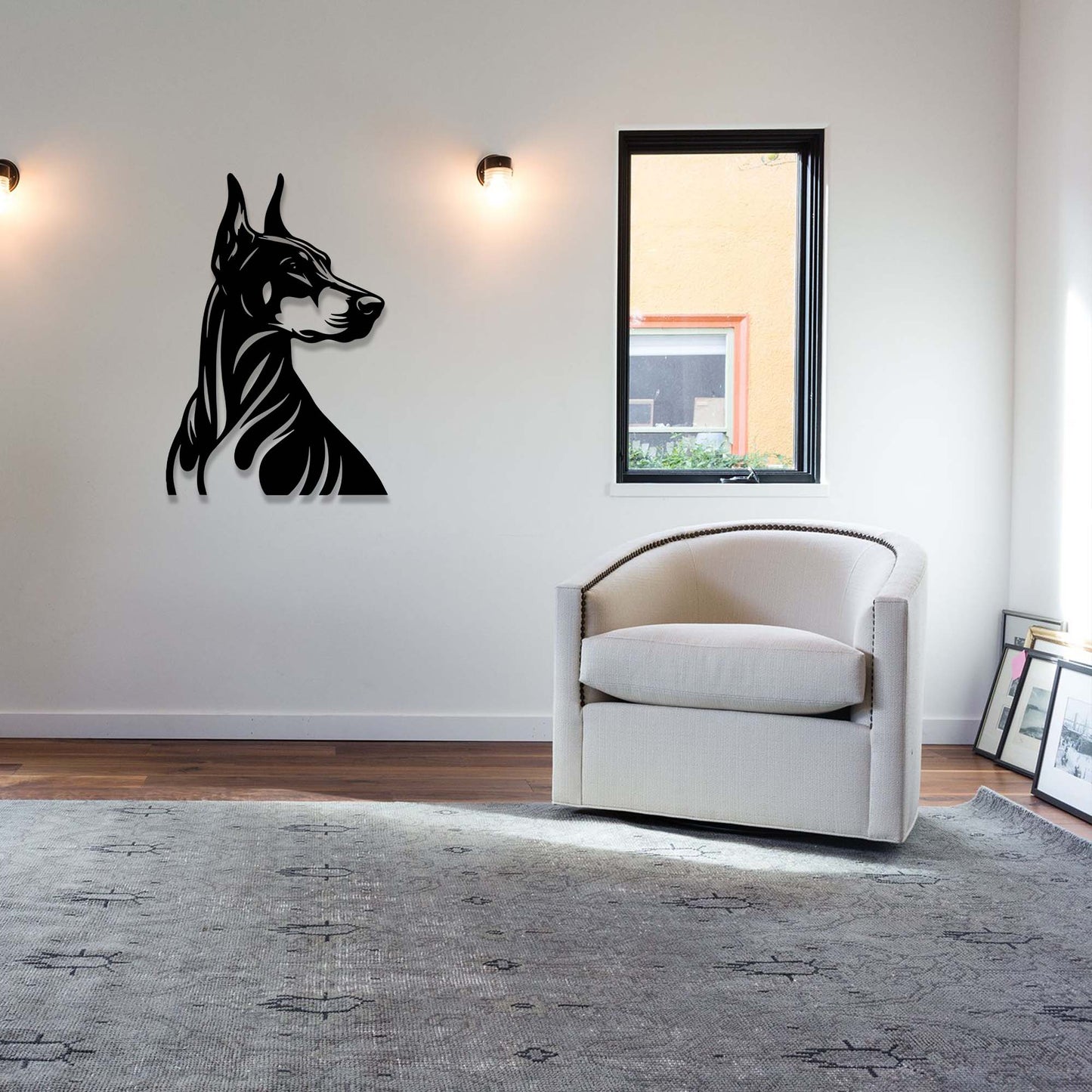 Doberman Dog Metal Sign