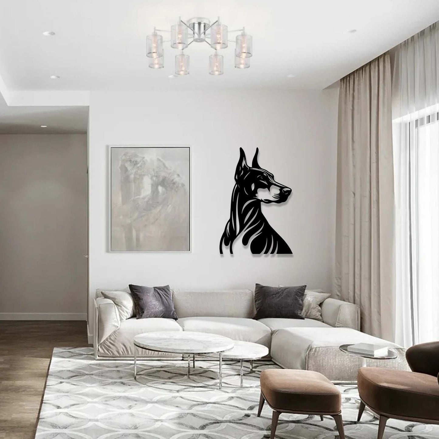 Doberman Dog Metal Signs For Wall