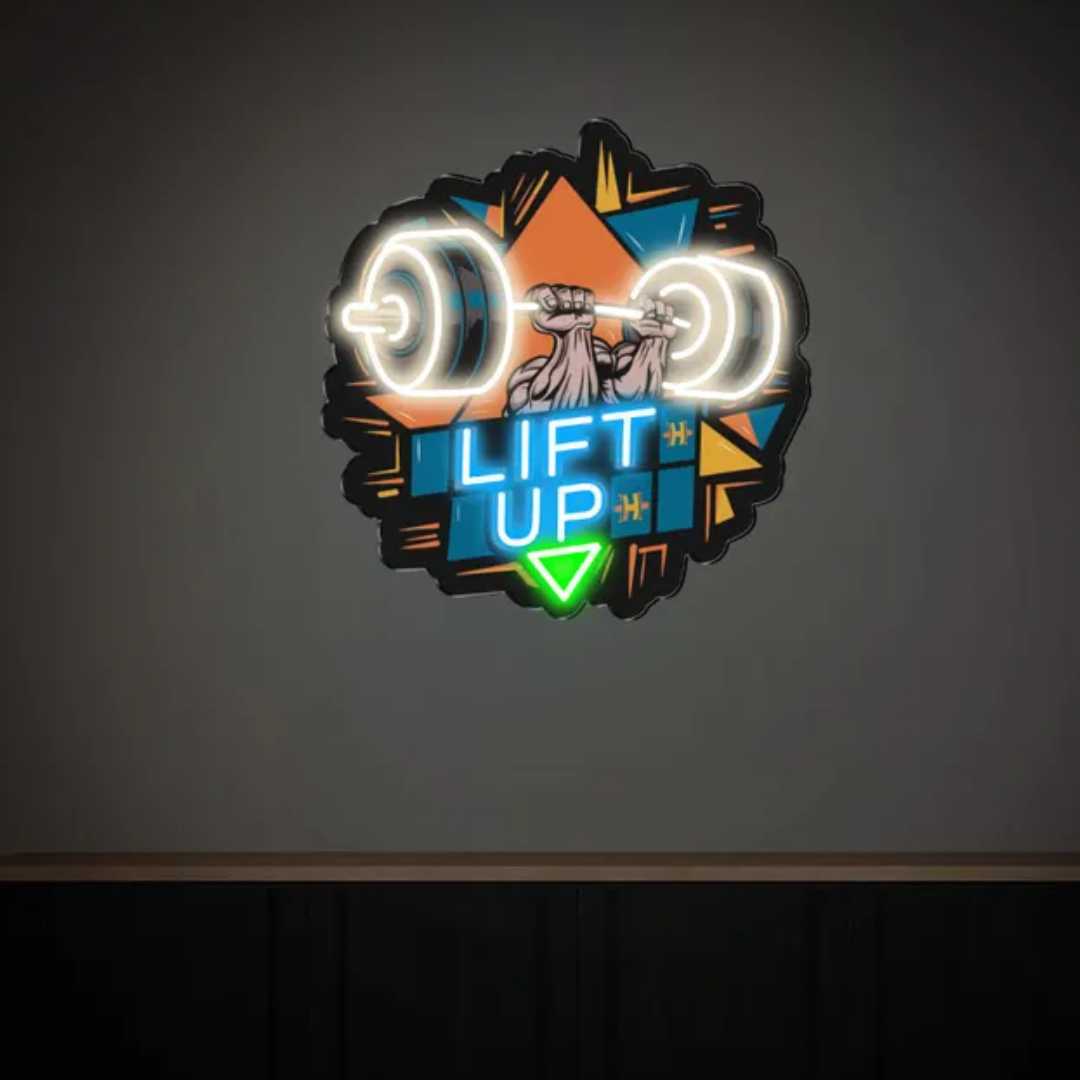 Dumbbell Neon Sign Wall Decor