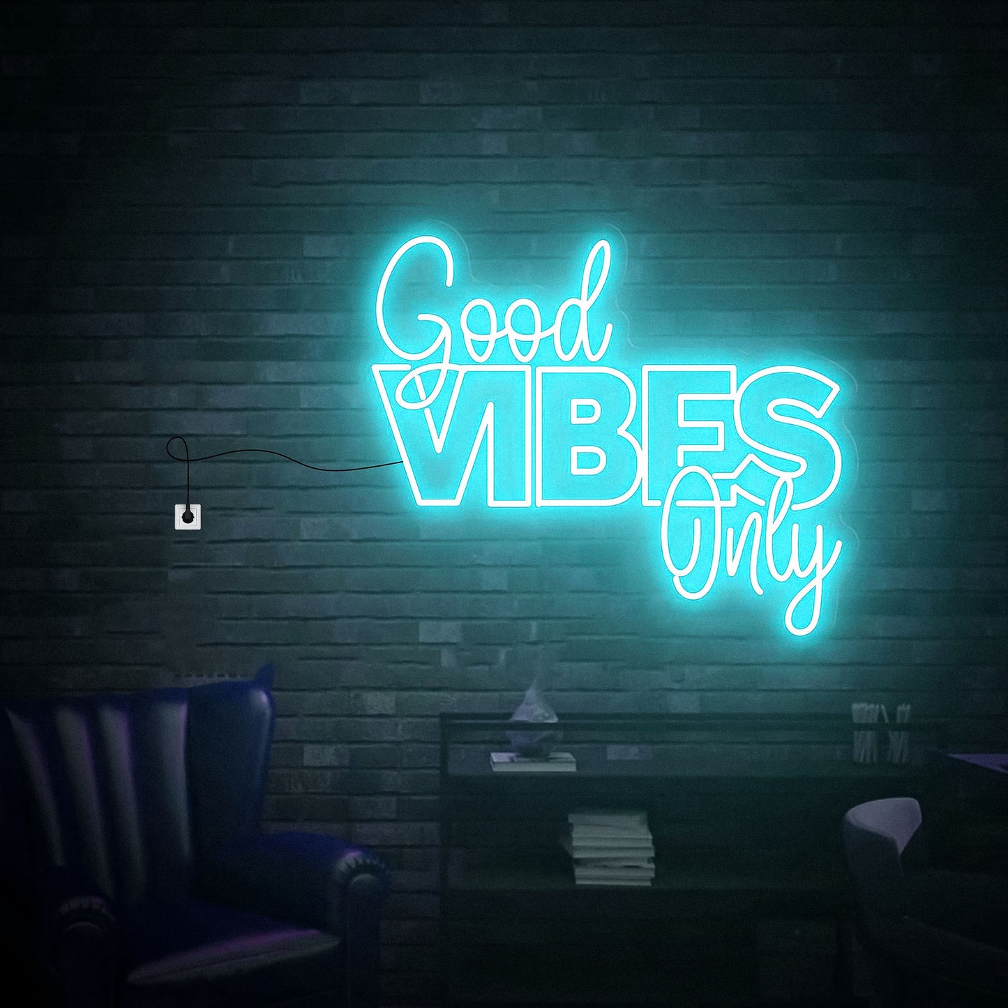 Good Vibes Only Neon Wall