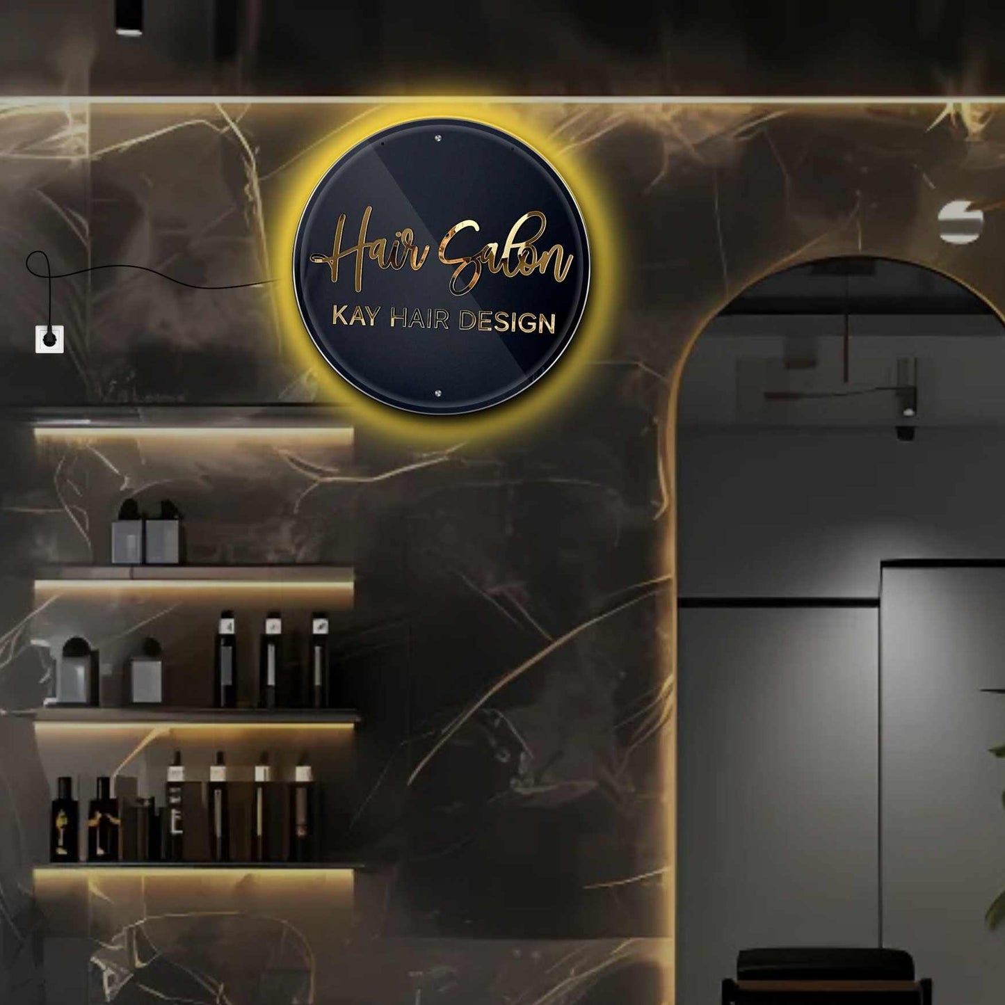 Hair Salon Wall Acrylic Sign