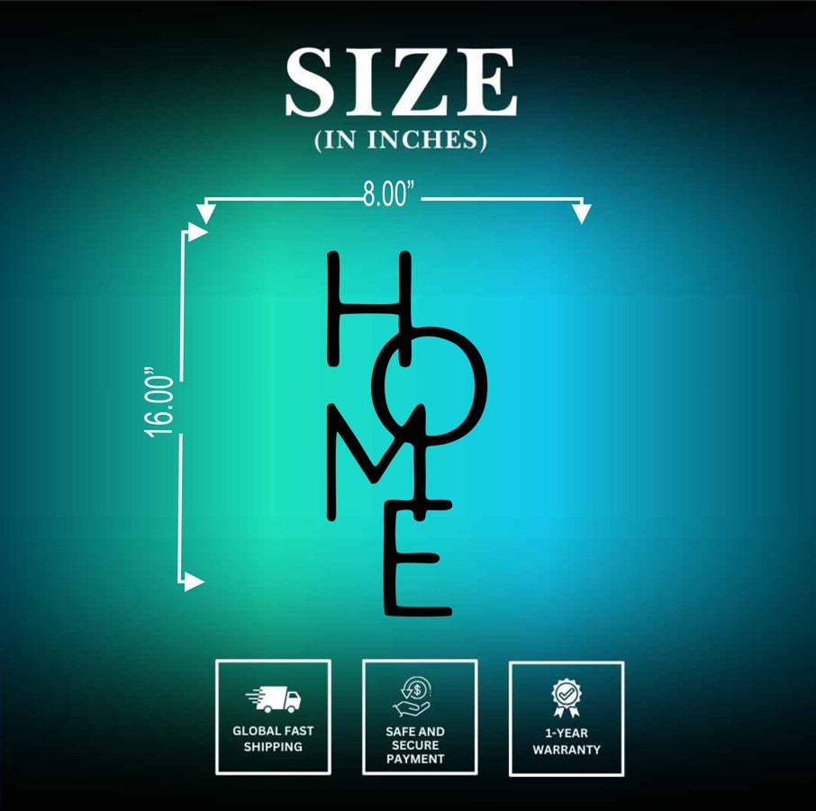 Home Metal Sign Size In Inches
