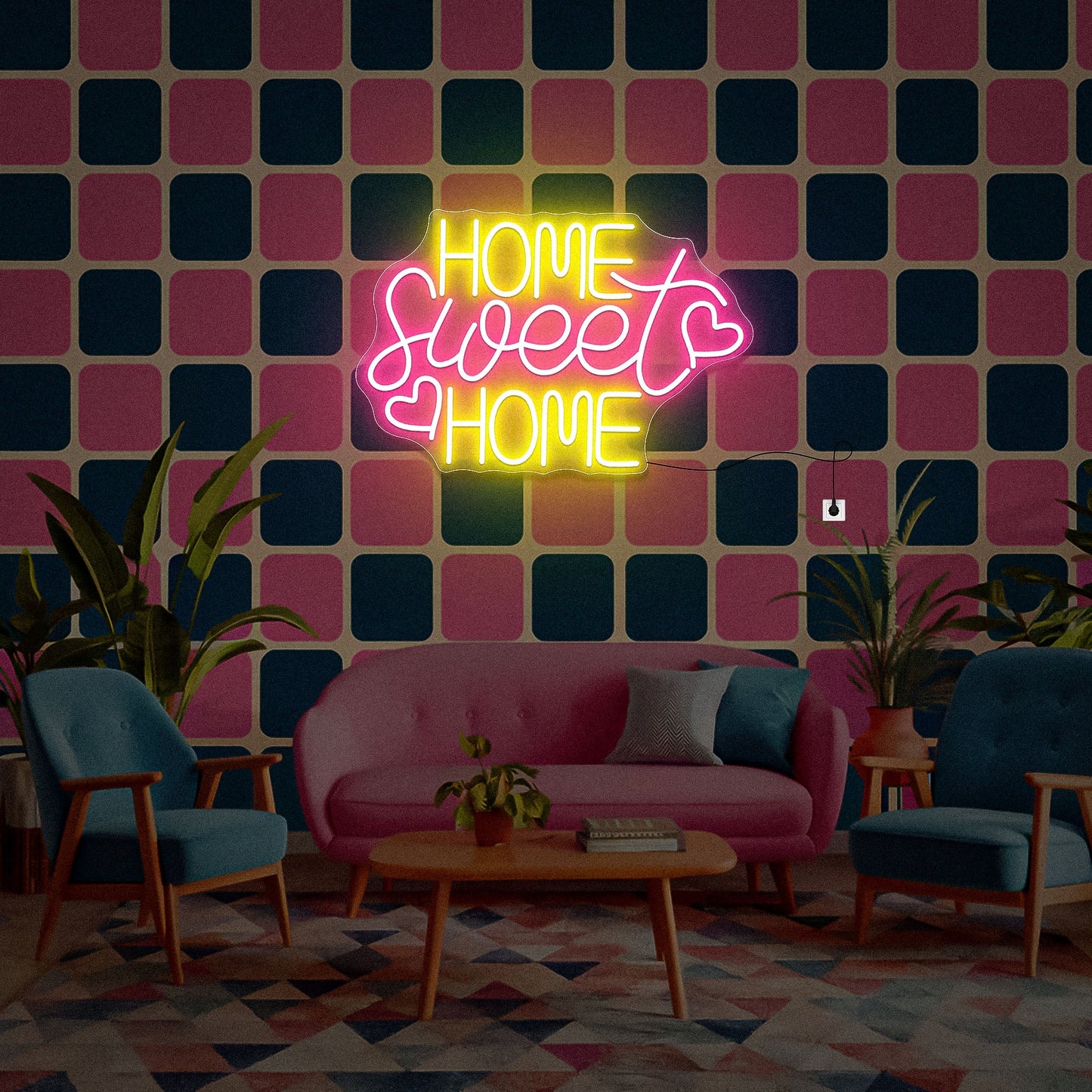 Home Sweet Home Neon Sign Wall