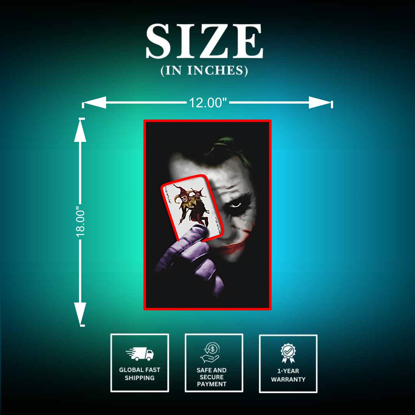 Joker Neon Sign Size
