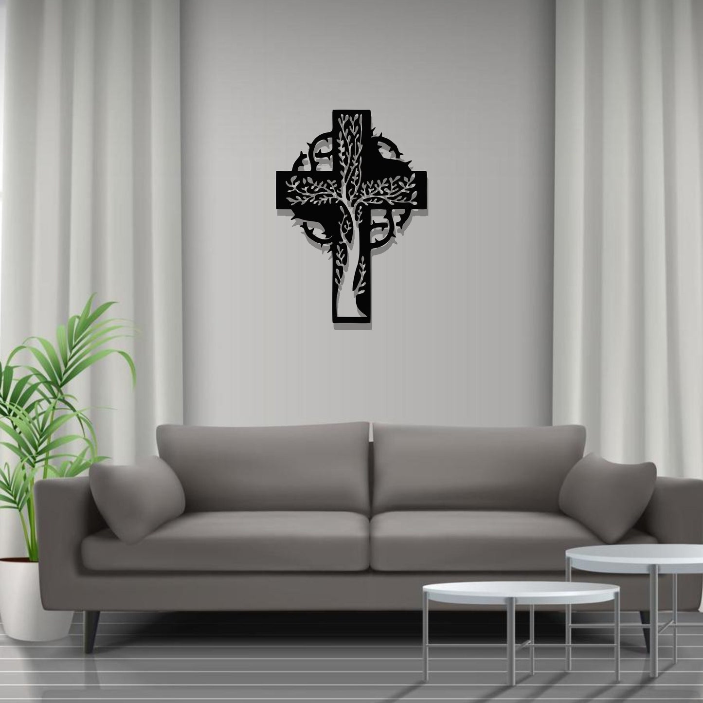 Metal Wall Arts Cross Design