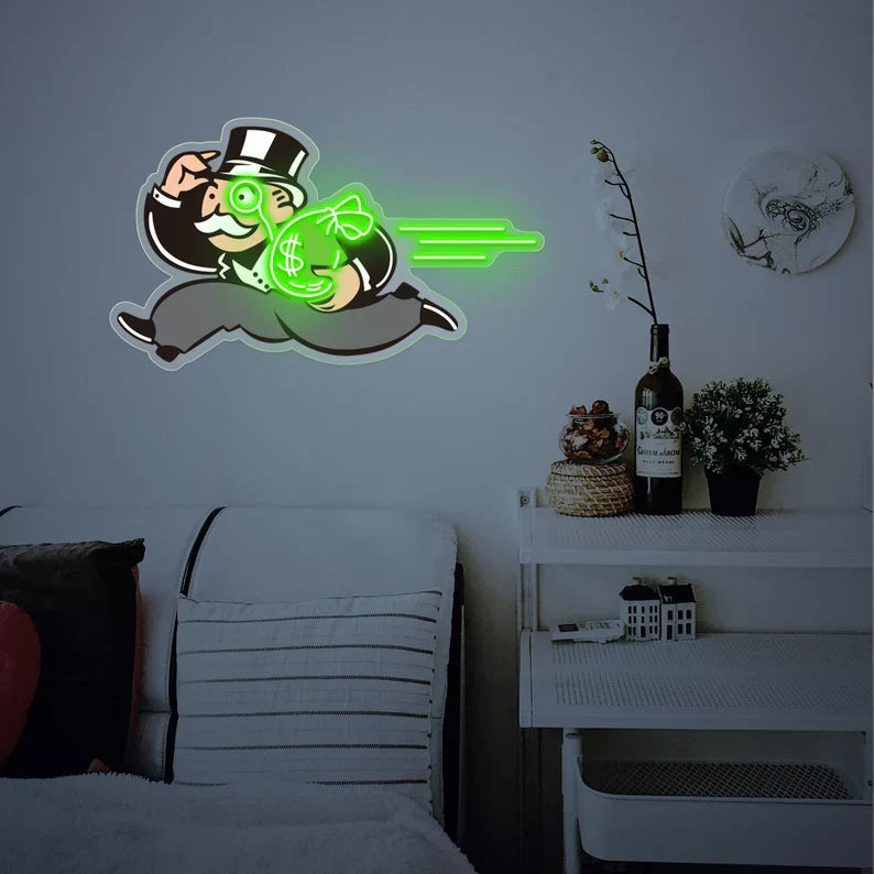Monopoly Neon Sign Wall