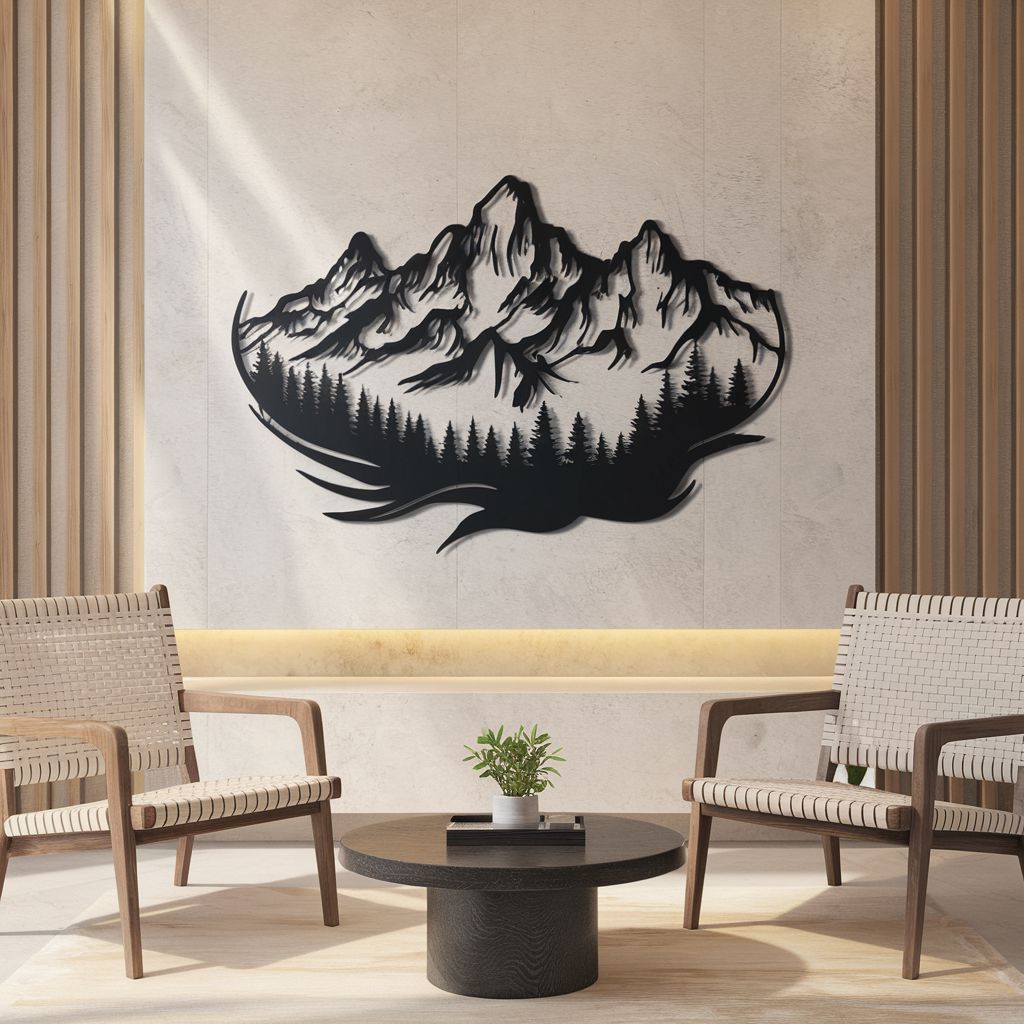 Mountain Metal Sign For Home