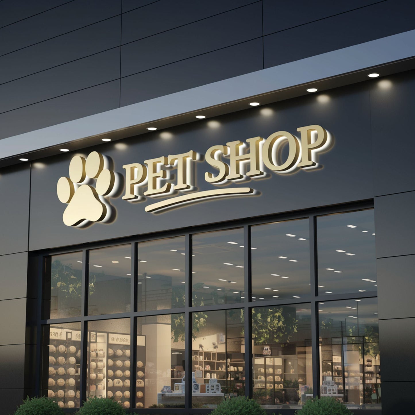 Pet Shop 3D Metal Sign