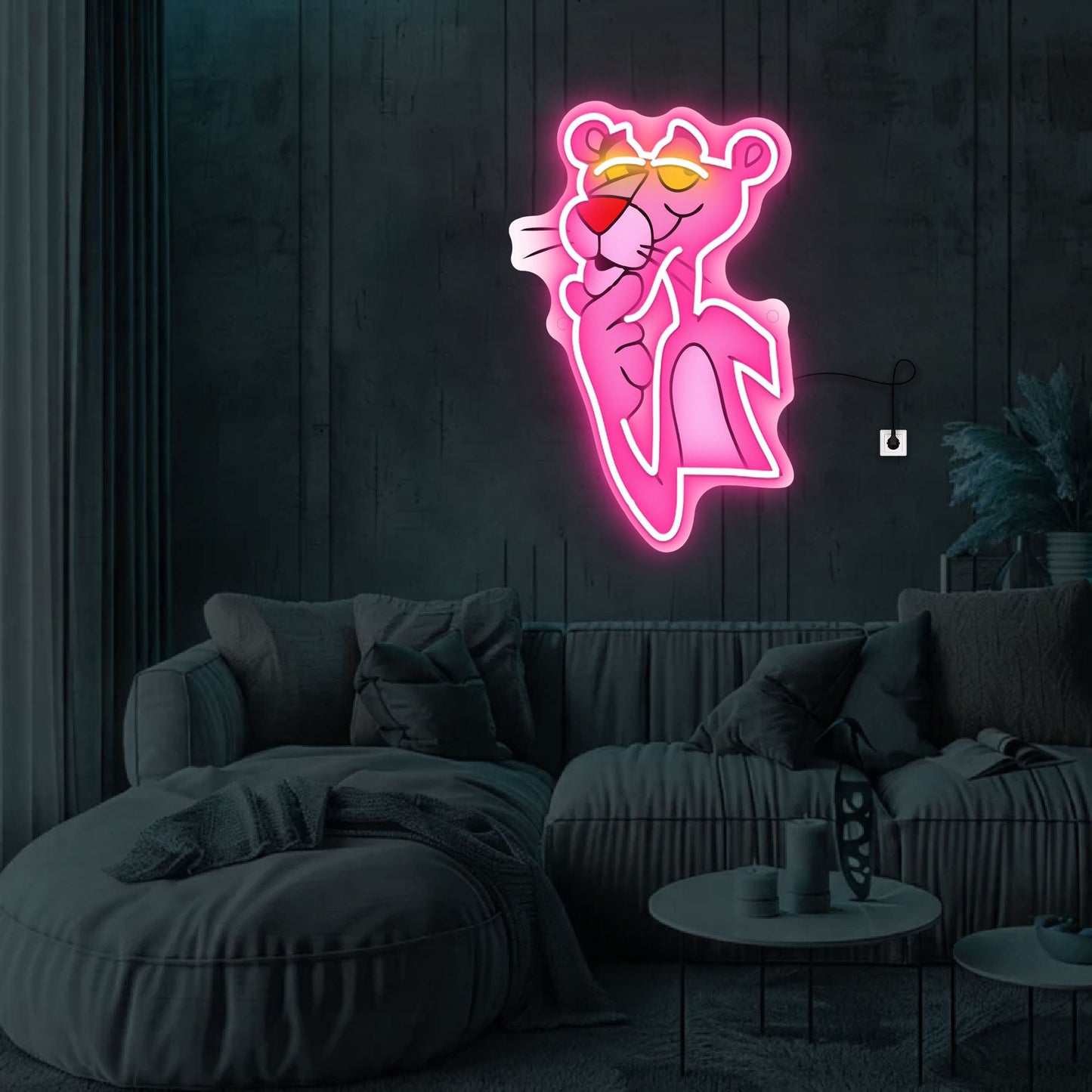 Pink Panther Neon Sign