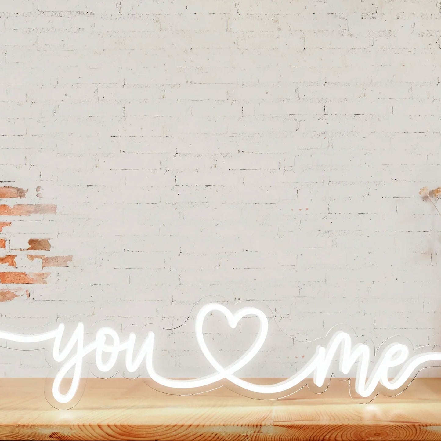 You and Me Neon Sign – Romantic LED Wall Light for Home Decor - Neonsnest.com