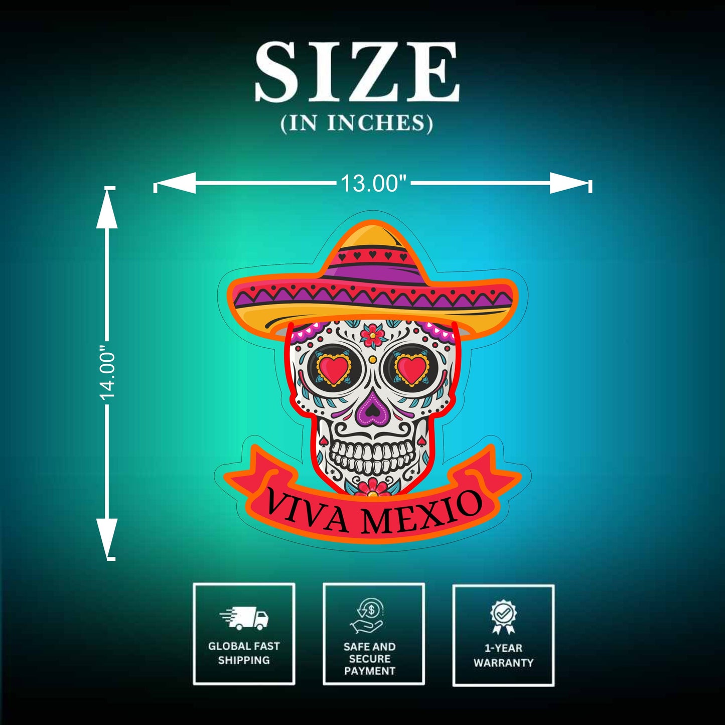 Viva Mexico Neon UV Sign - Neonsnest.com