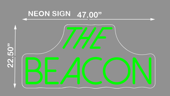 Custom Neon Sign - THE BEACON