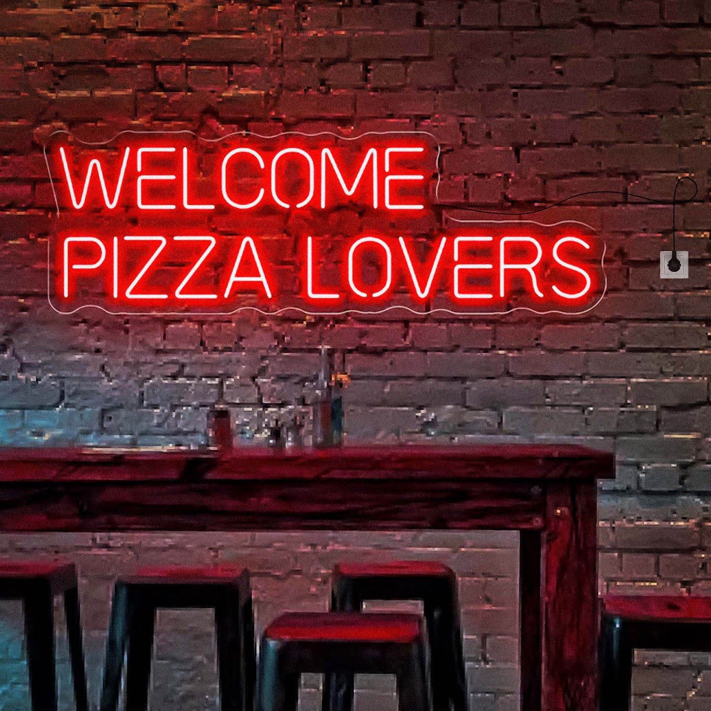 Welcome Pizza Lovers Sign