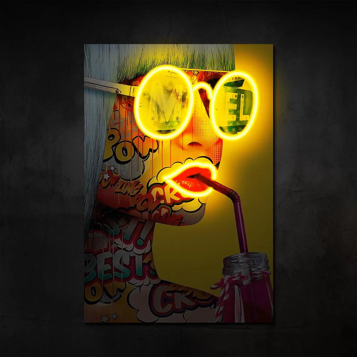Woman Pop Art Neon Sign