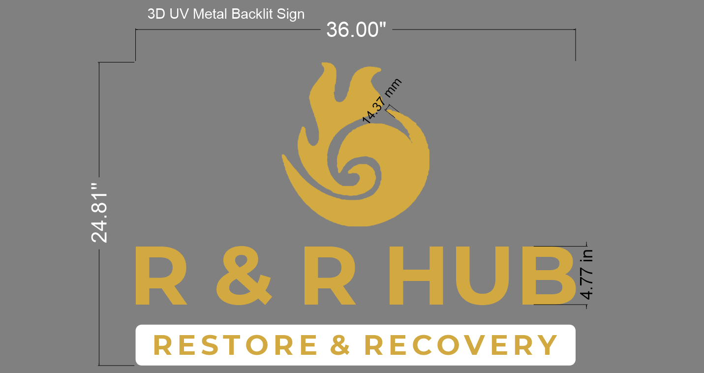 Custom Signs For R&R Hub Restore & Recovery