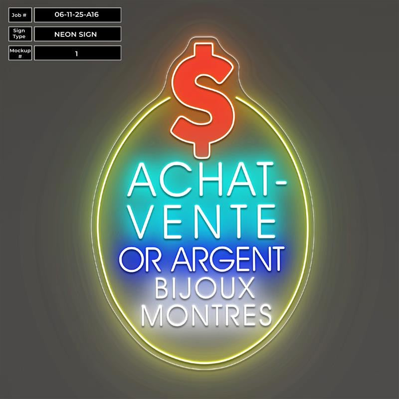 ACHAT VENTE Neon Sign