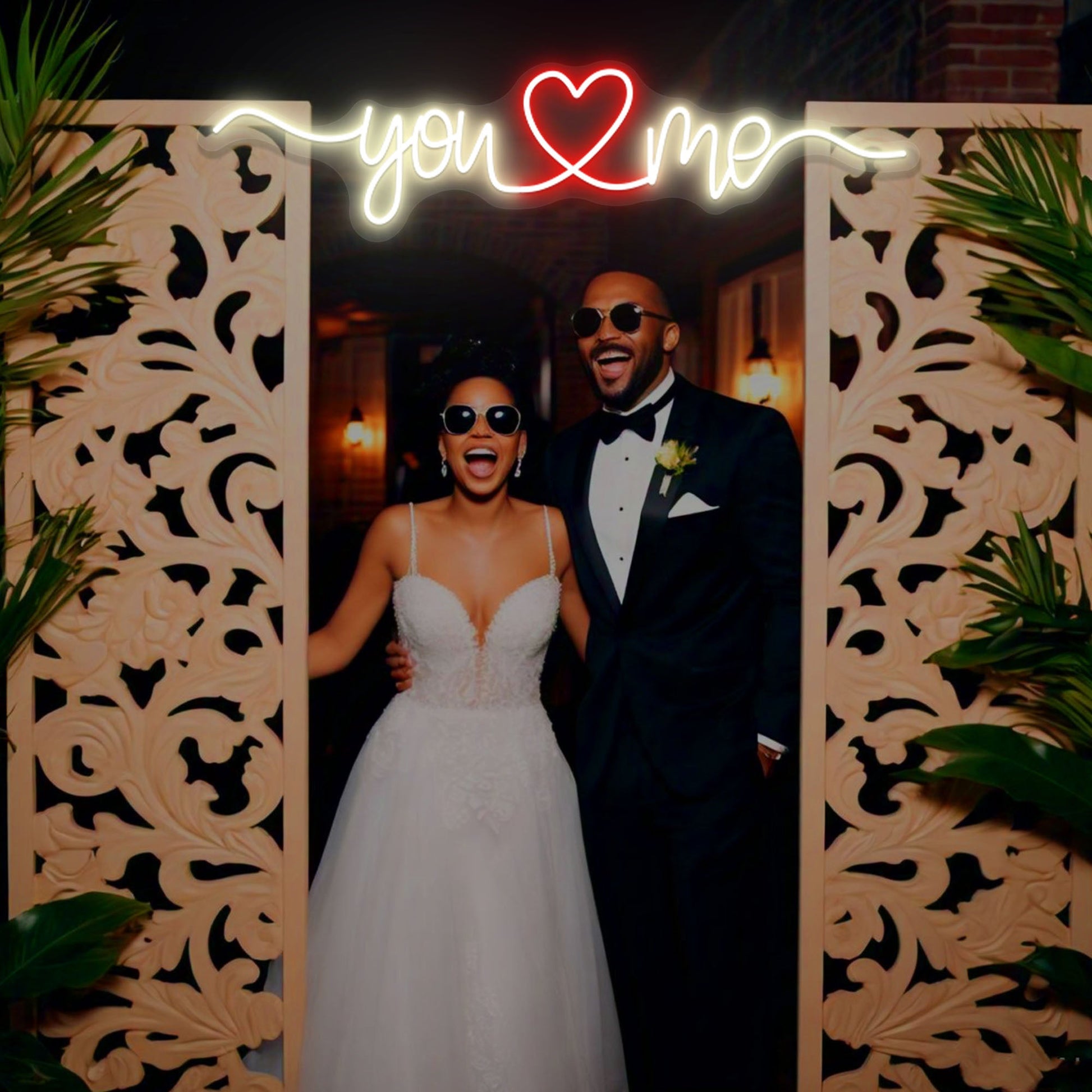 You and Me Neon Sign – Romantic LED Wall Light for Home Decor - Neonsnest.com