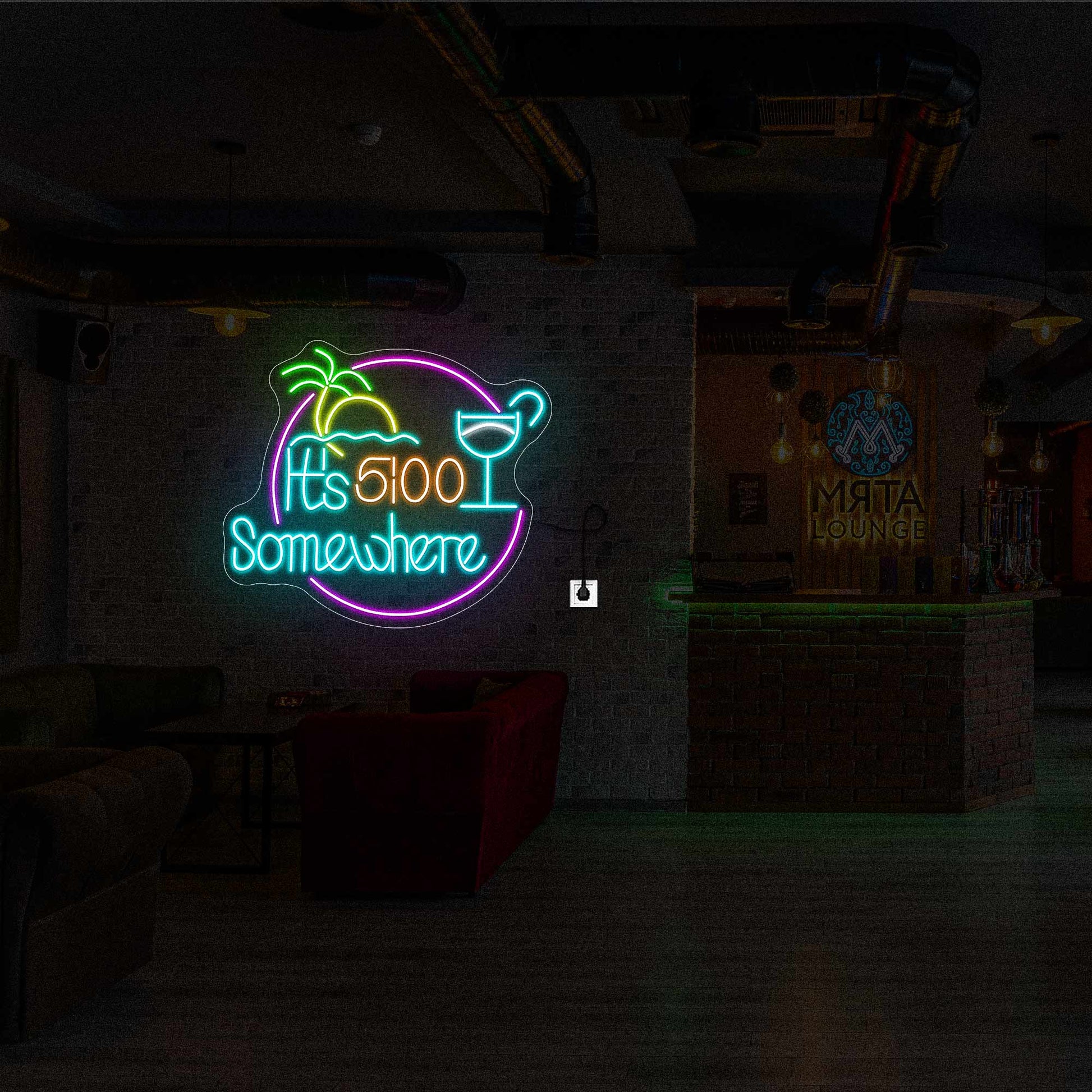 It’s 5:00 Somewhere Neon Sign - Neonsnest.com