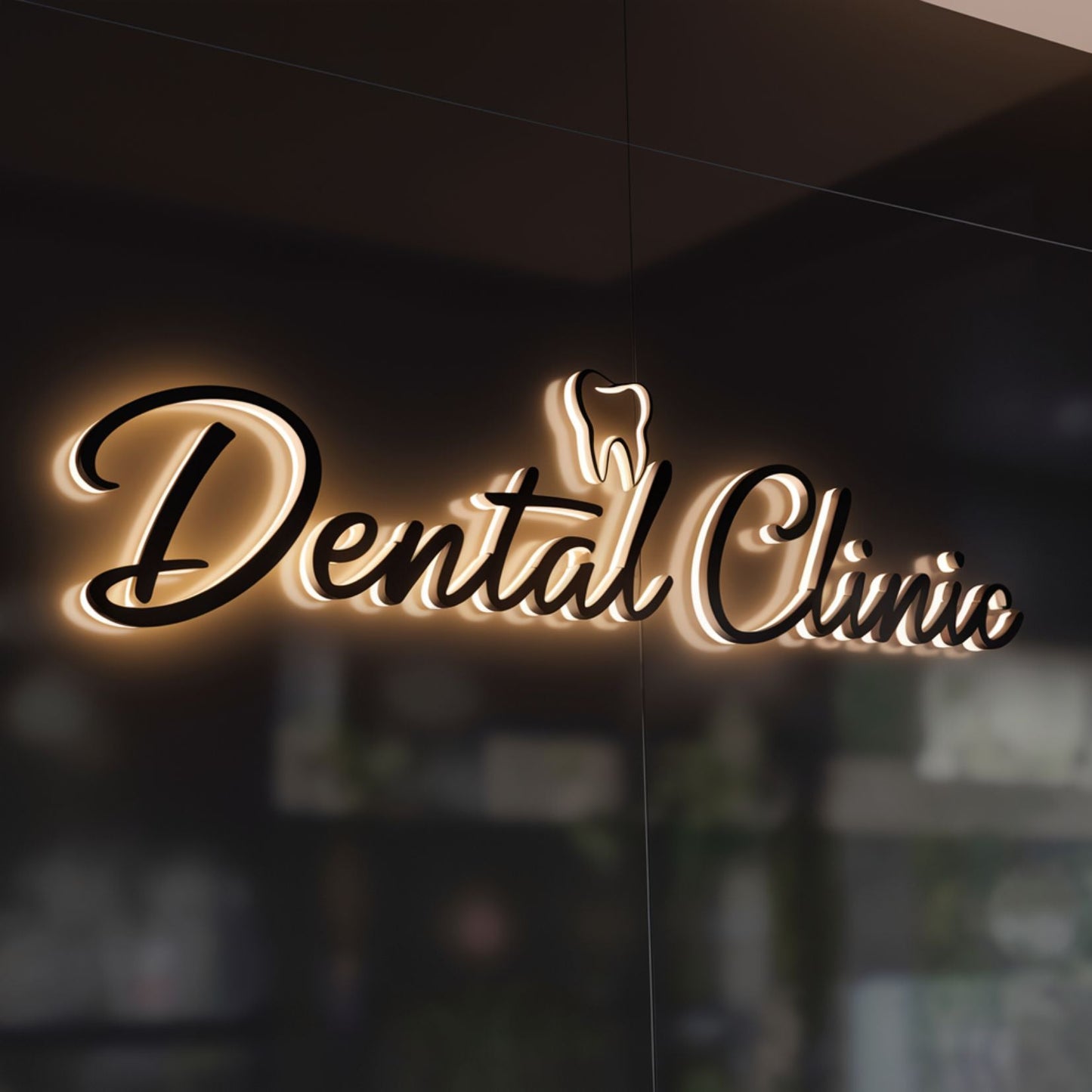 3D Custom Made Metal backlit Signs