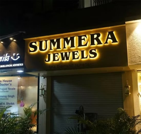Illuminated 3D metal sign
