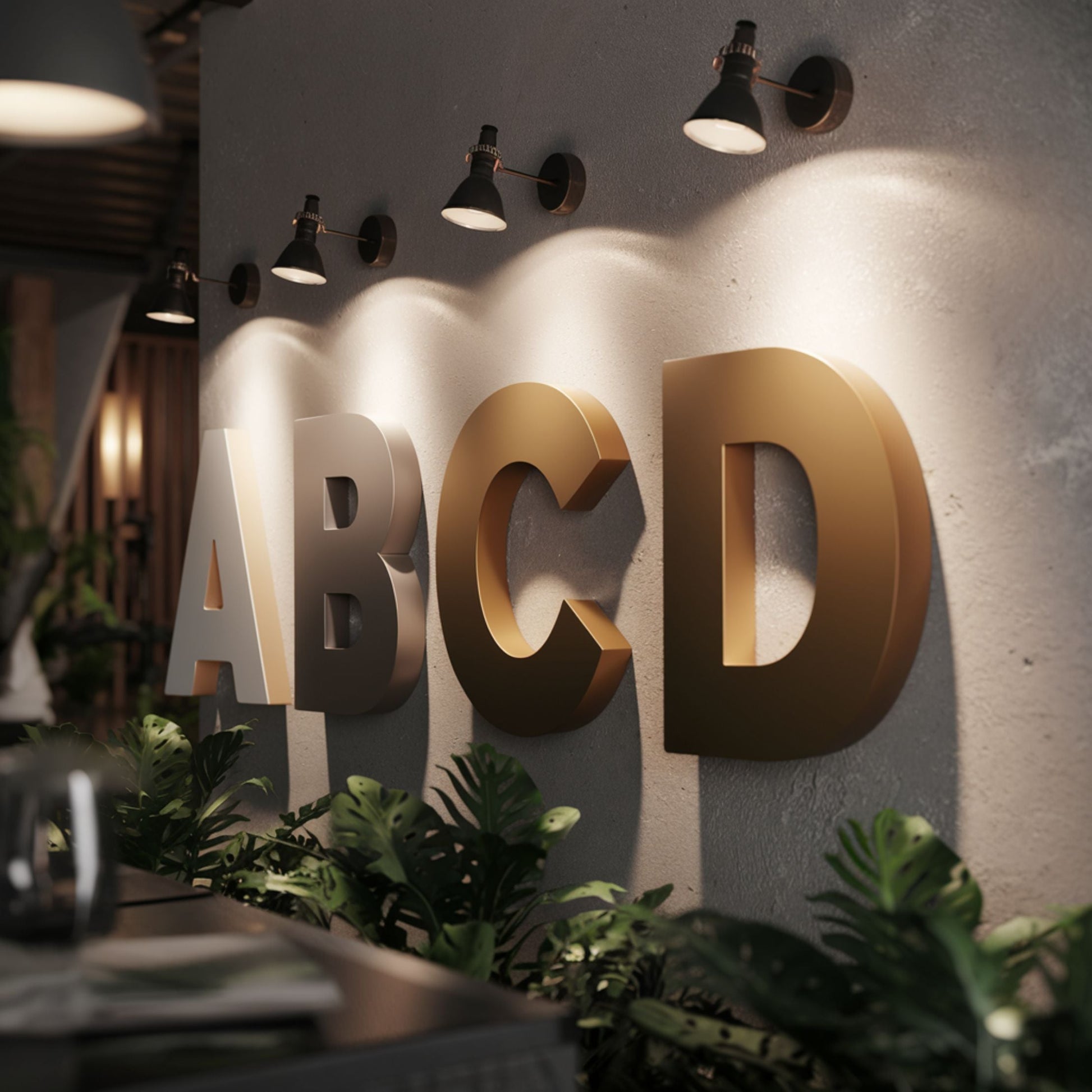 3D Metal Business Letters 