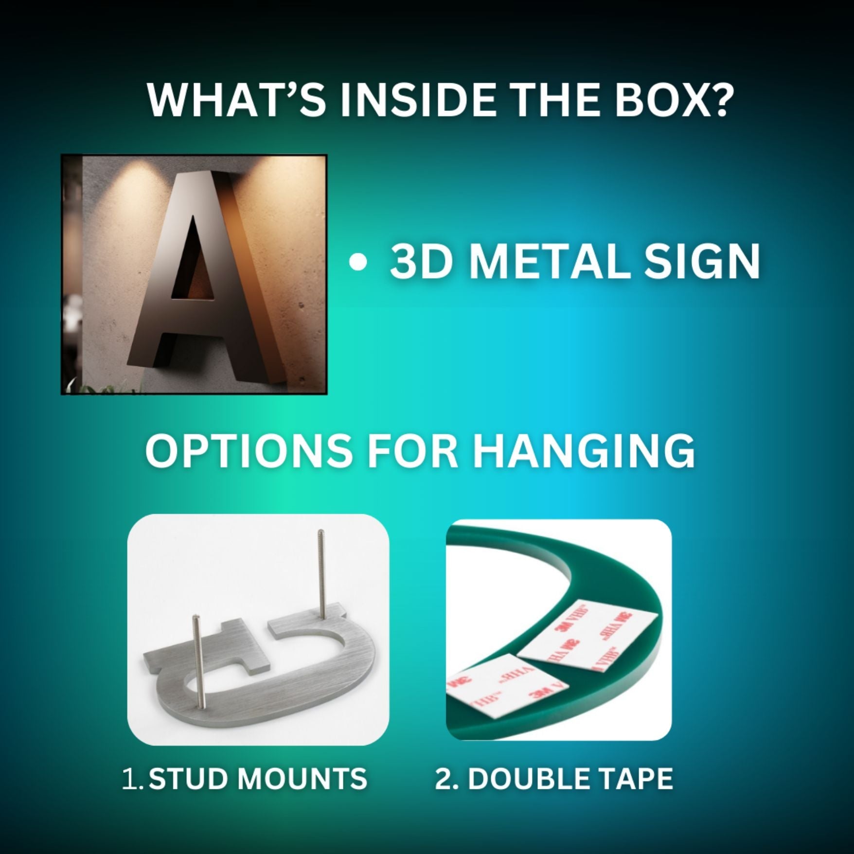 3D Metal Sign