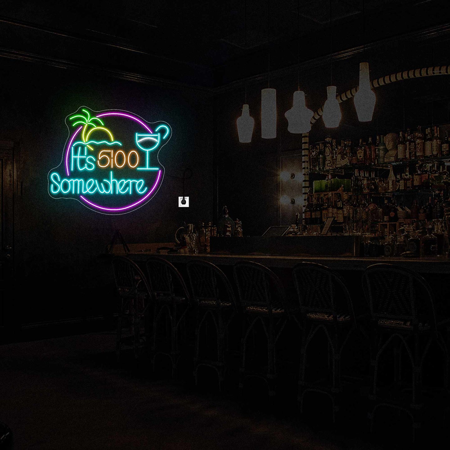 It’s 5:00 Somewhere Neon Sign - Neonsnest.com