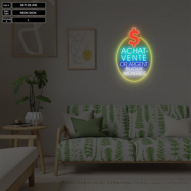 ACHAT VENTE Neon Sign