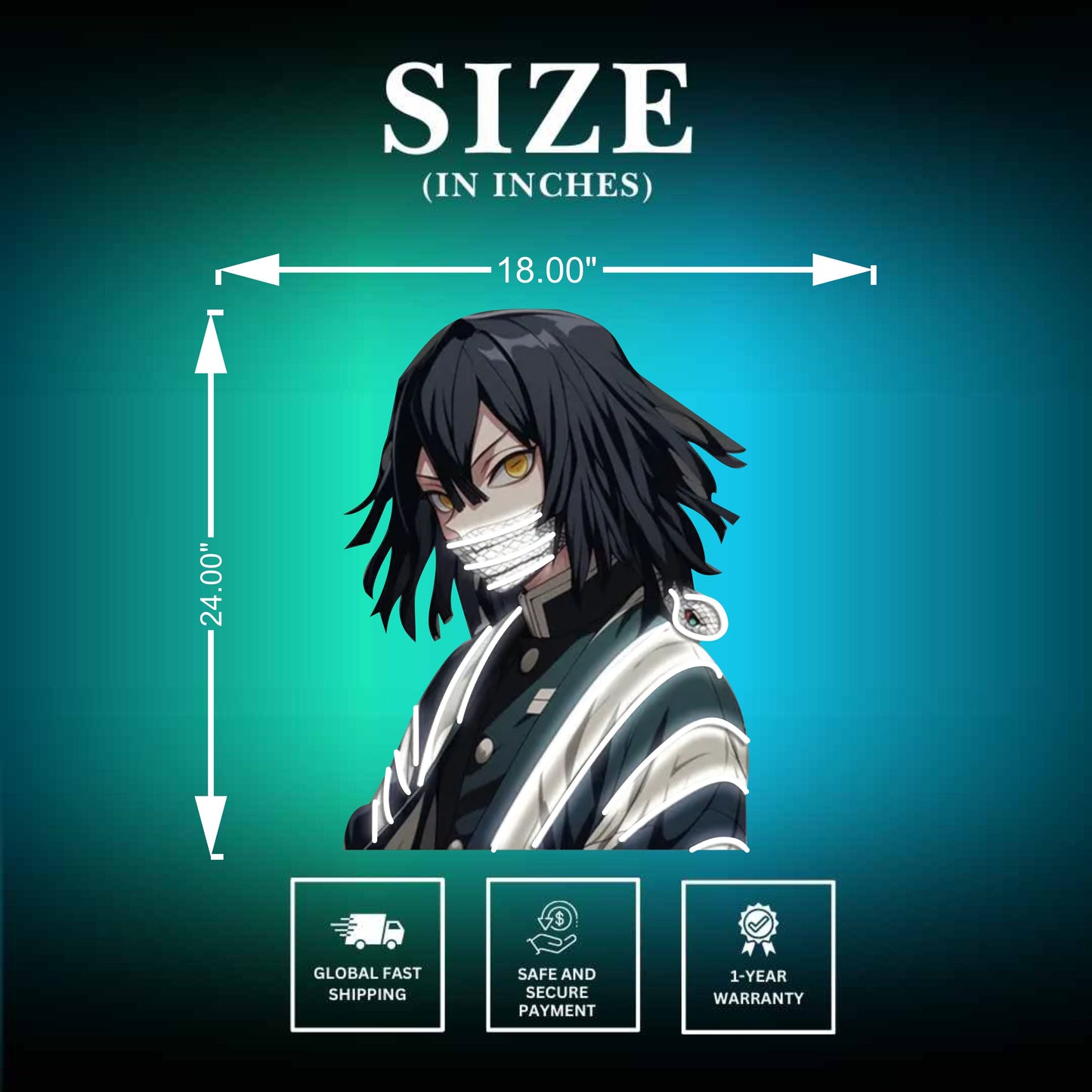 Anime Neon Signs Size
