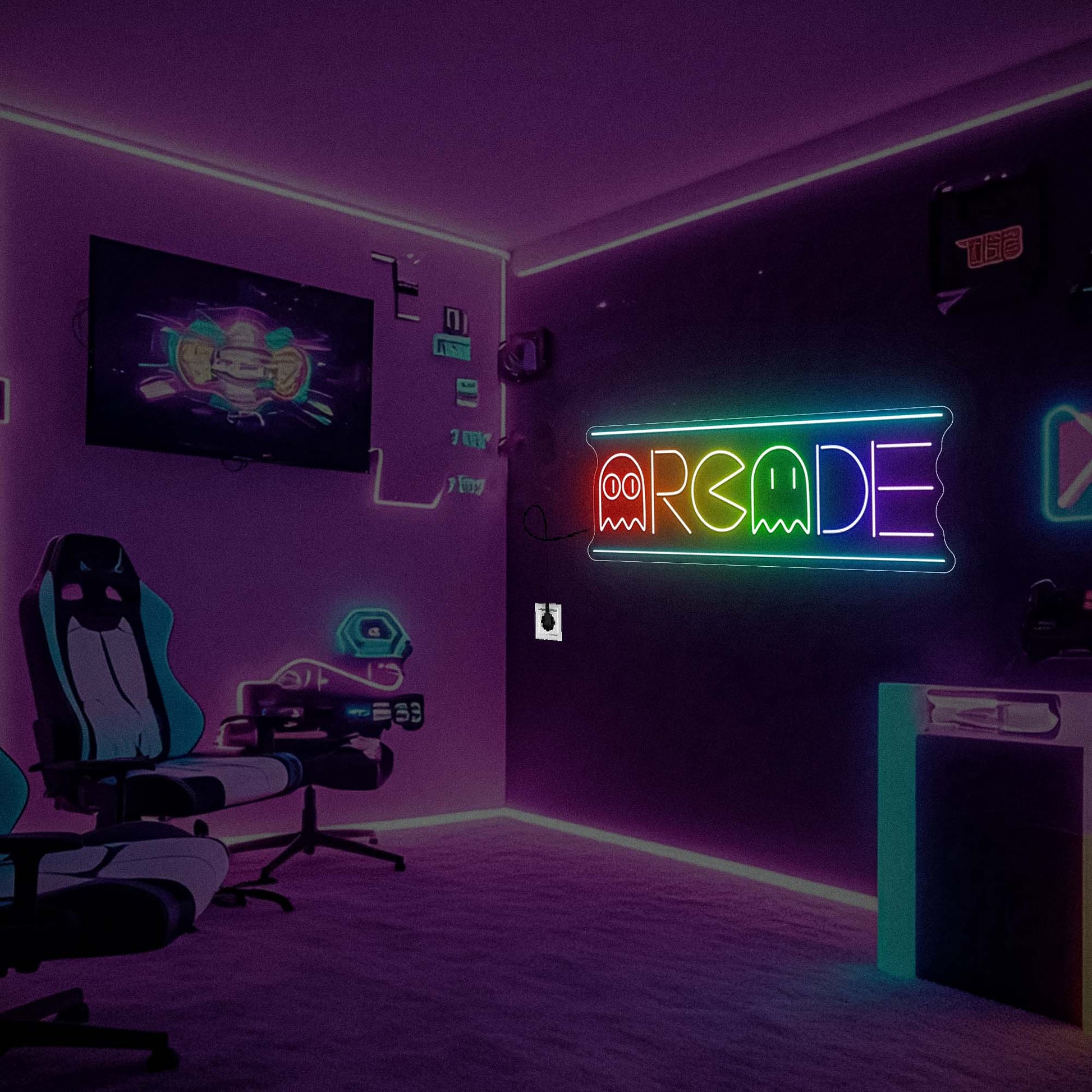 Arcade Sign Neon Wall