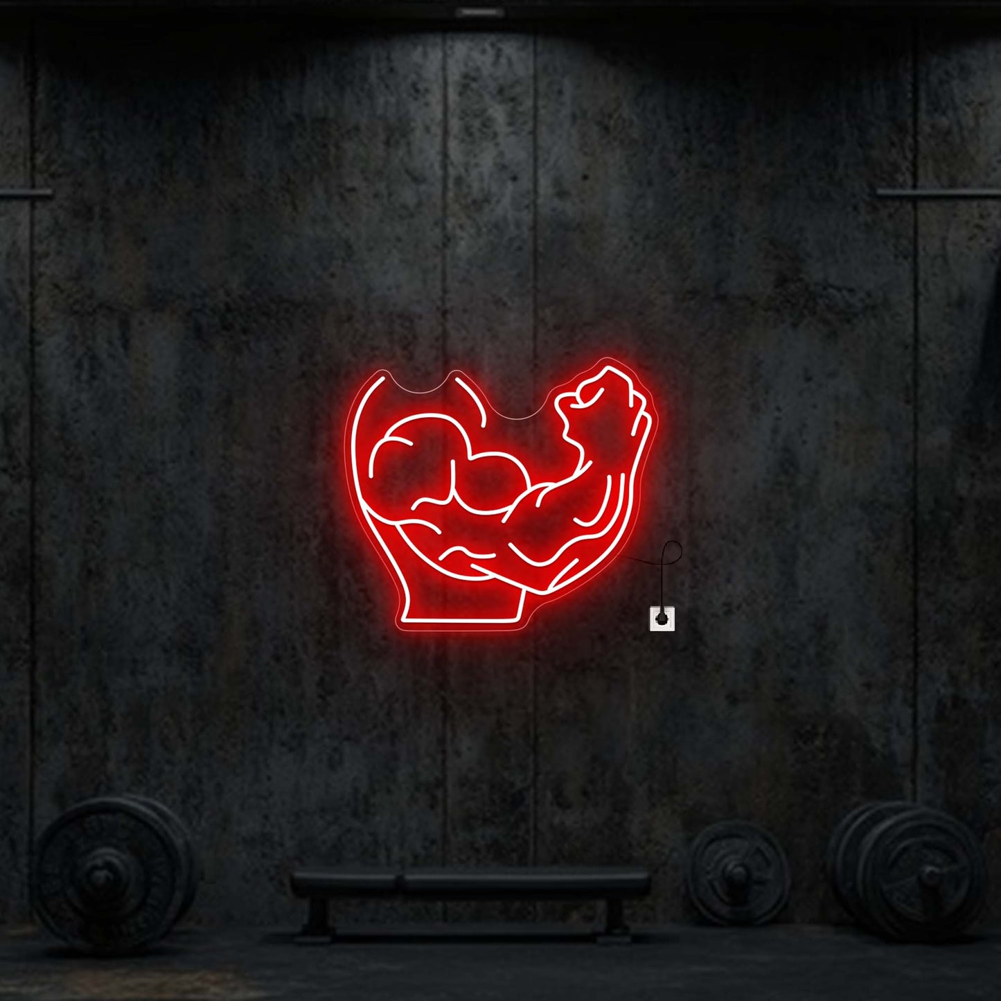 Arm Muscles Neon Sign Wall