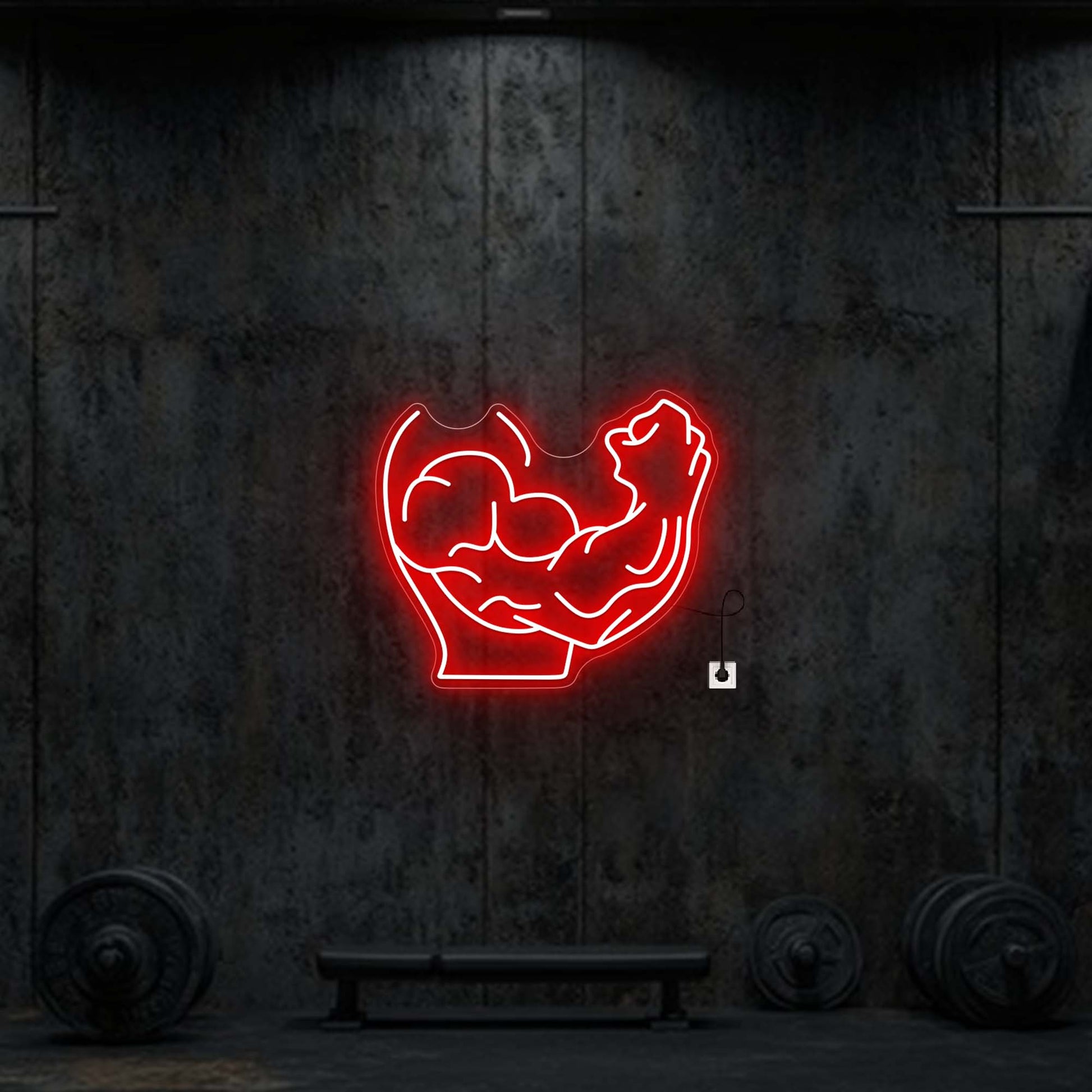 Arm Muscles Neon Sign Wall