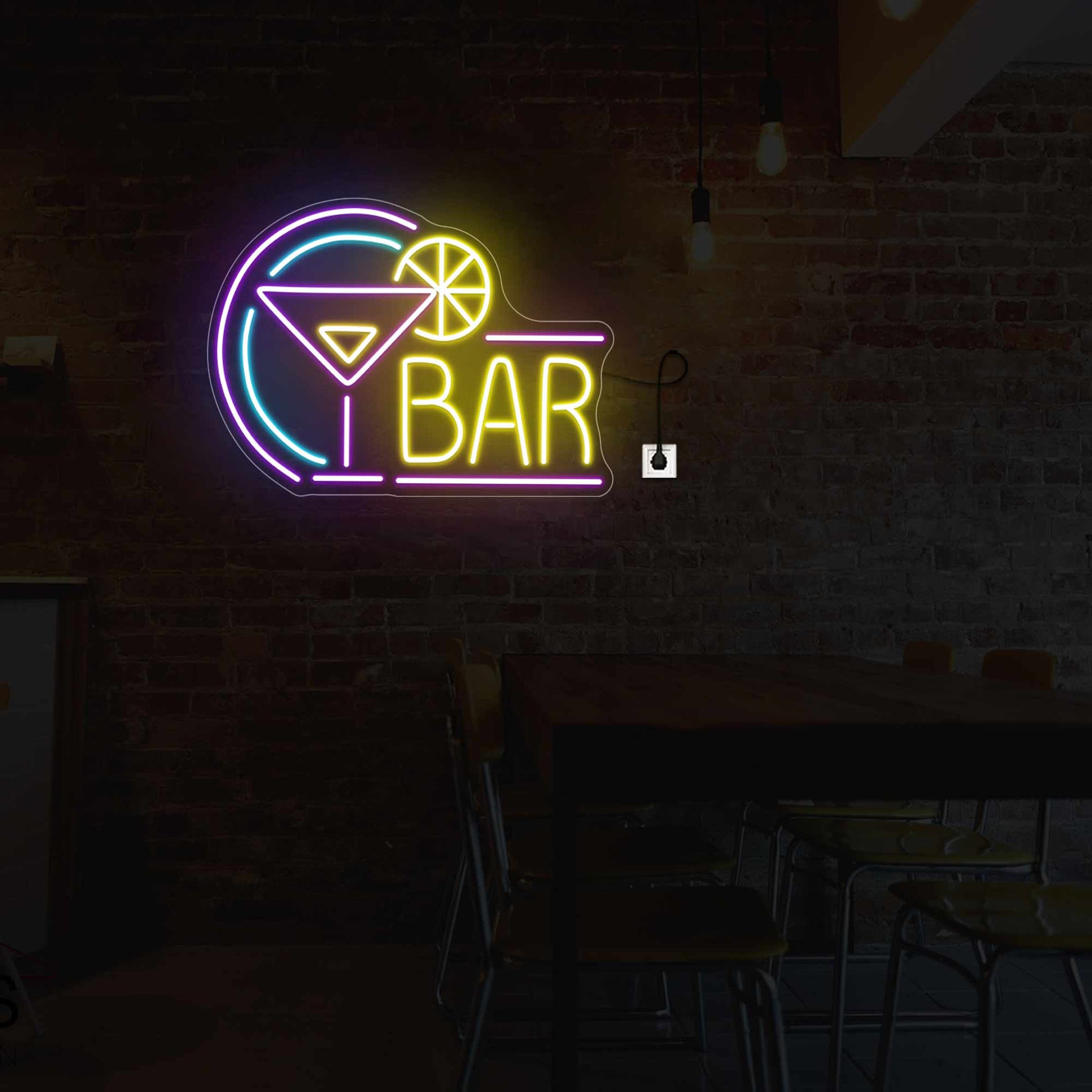 Bar Neon Sign Wall
