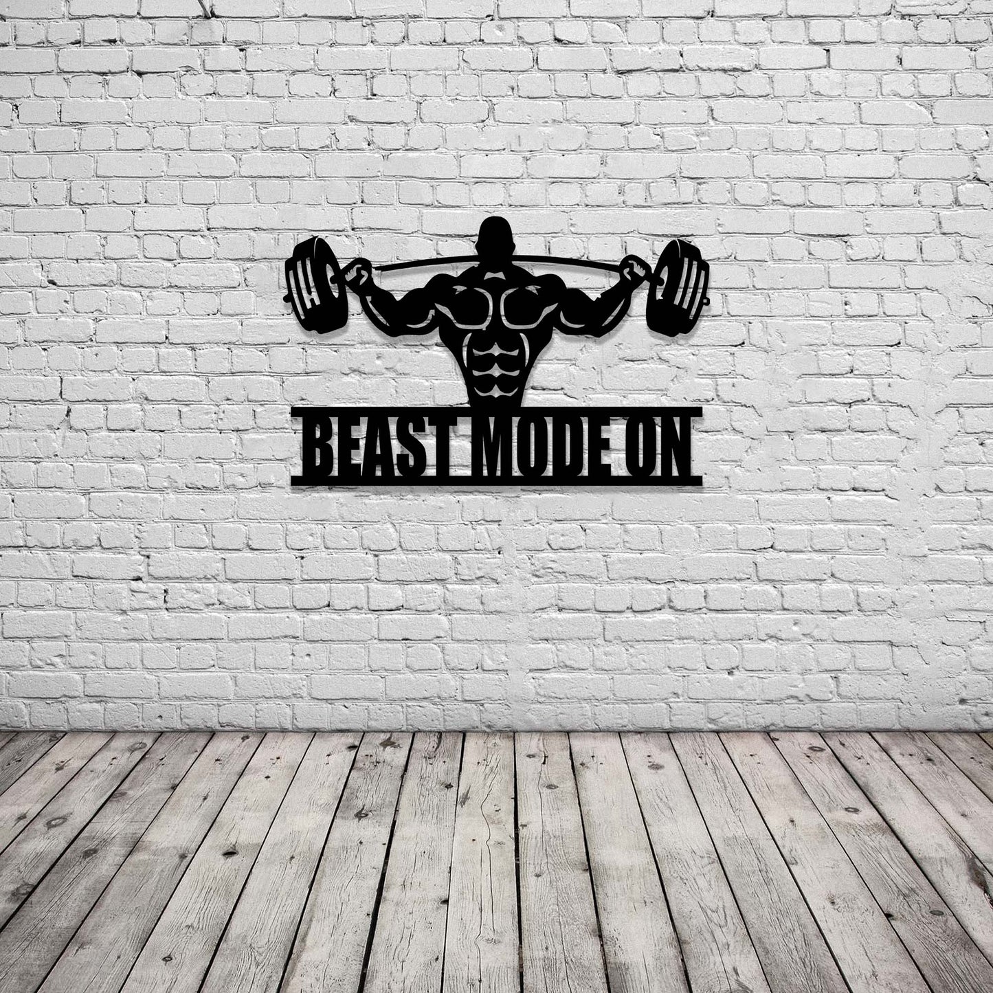 Beast Mode ON Metal Sign Motivational Sign