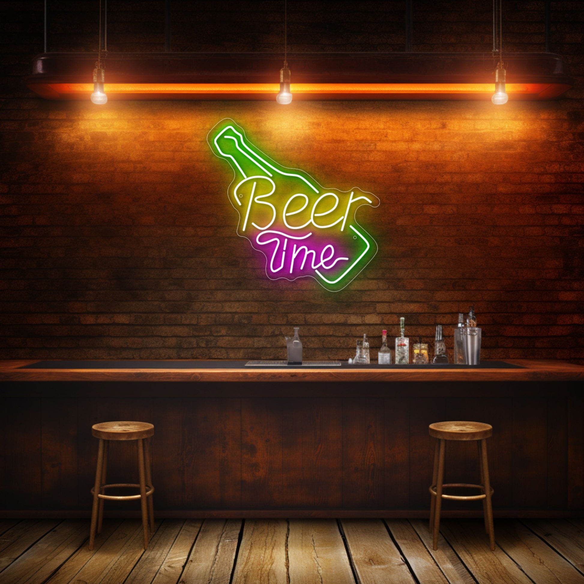 Beer Time Neon Sign Bar
