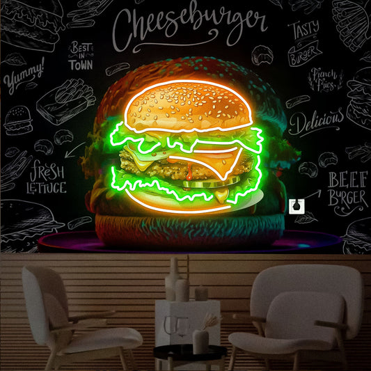 Burger Neon Sign