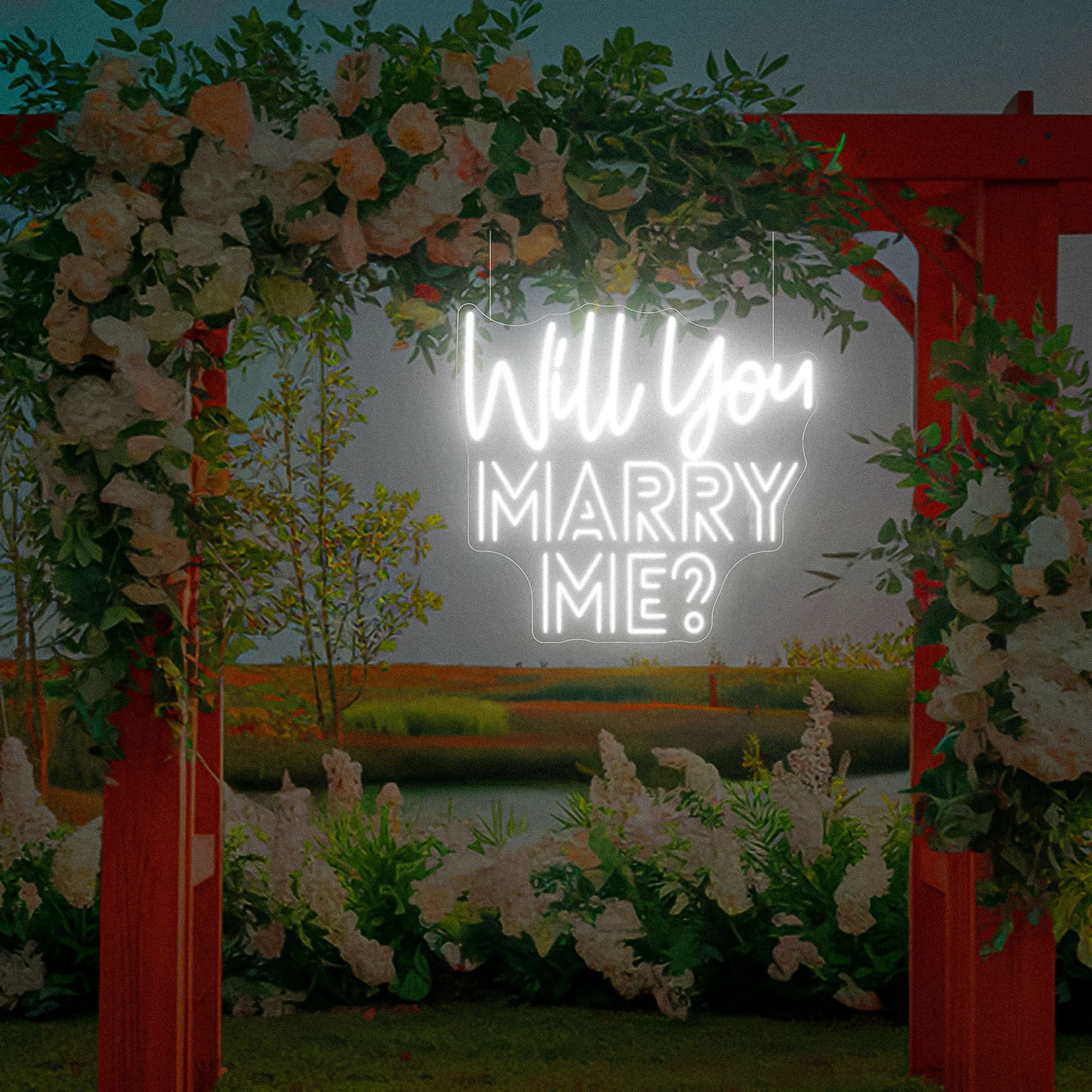 Can Will You Marry Me Neon Sign 