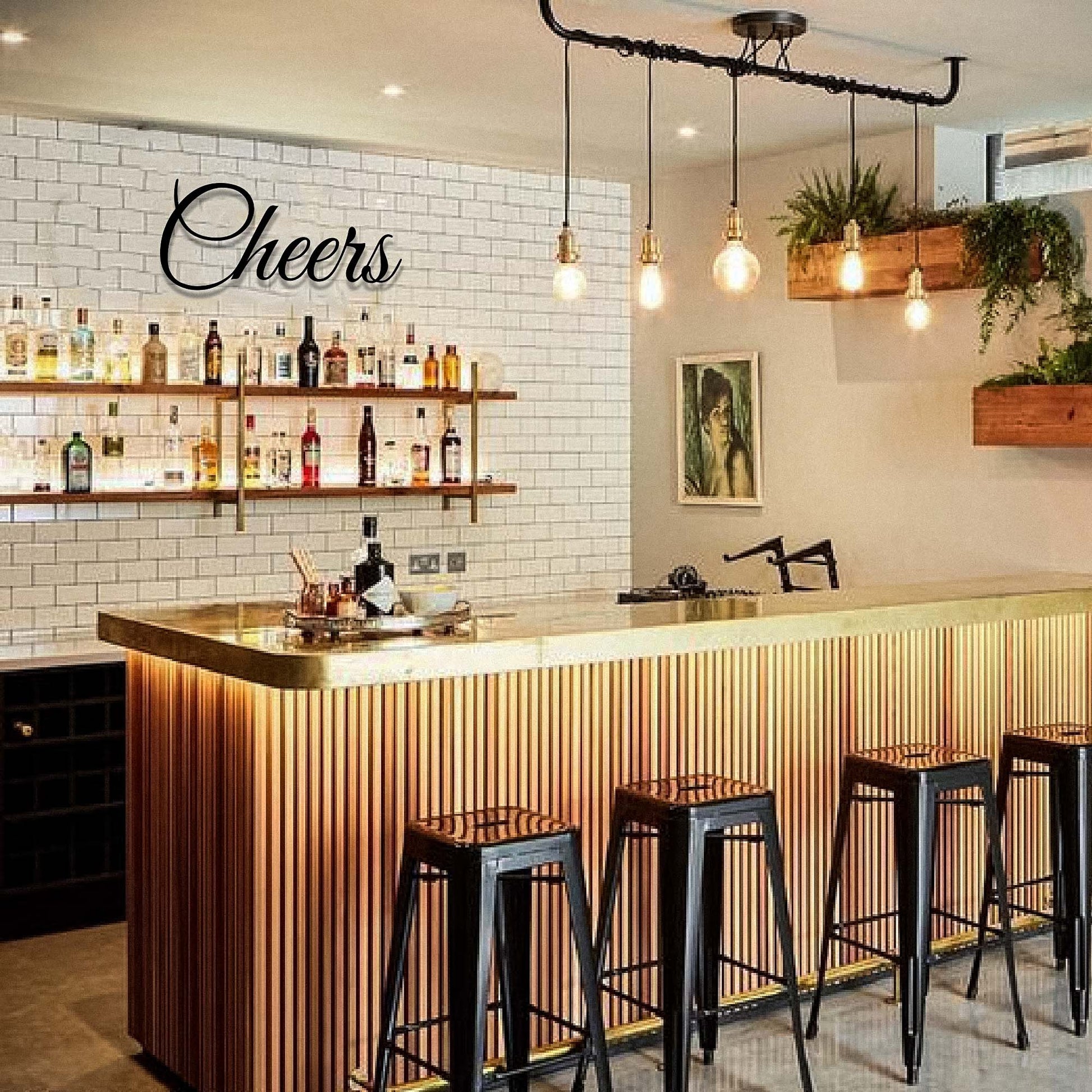 Cheers Metal Sign Wall Decor