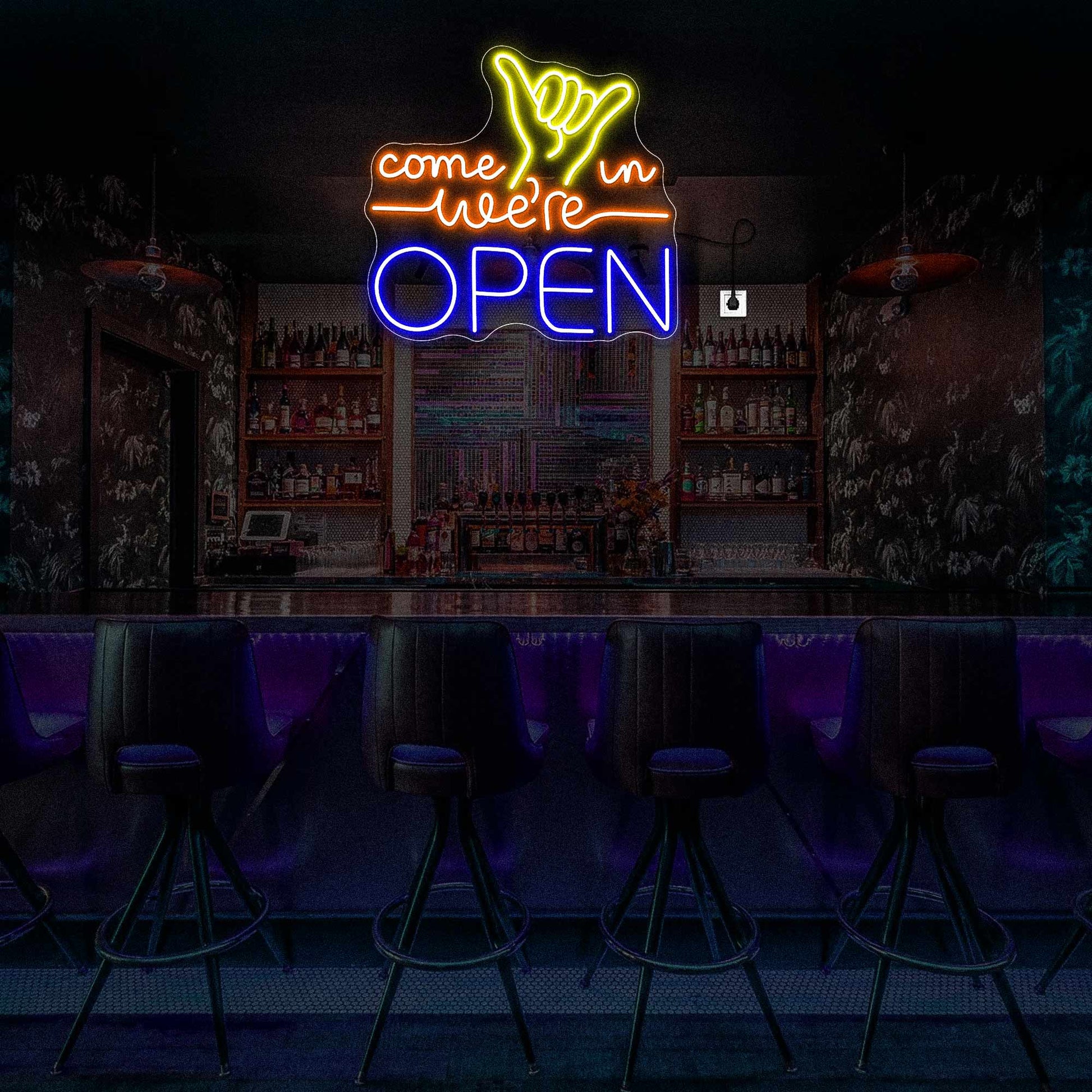 Come In We Are Open Neon Sign Wall