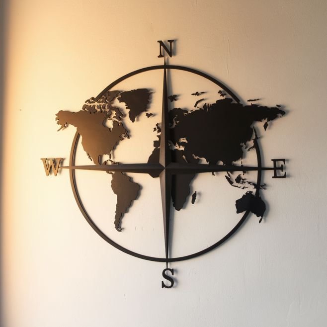 Compass Metal Wall Art 